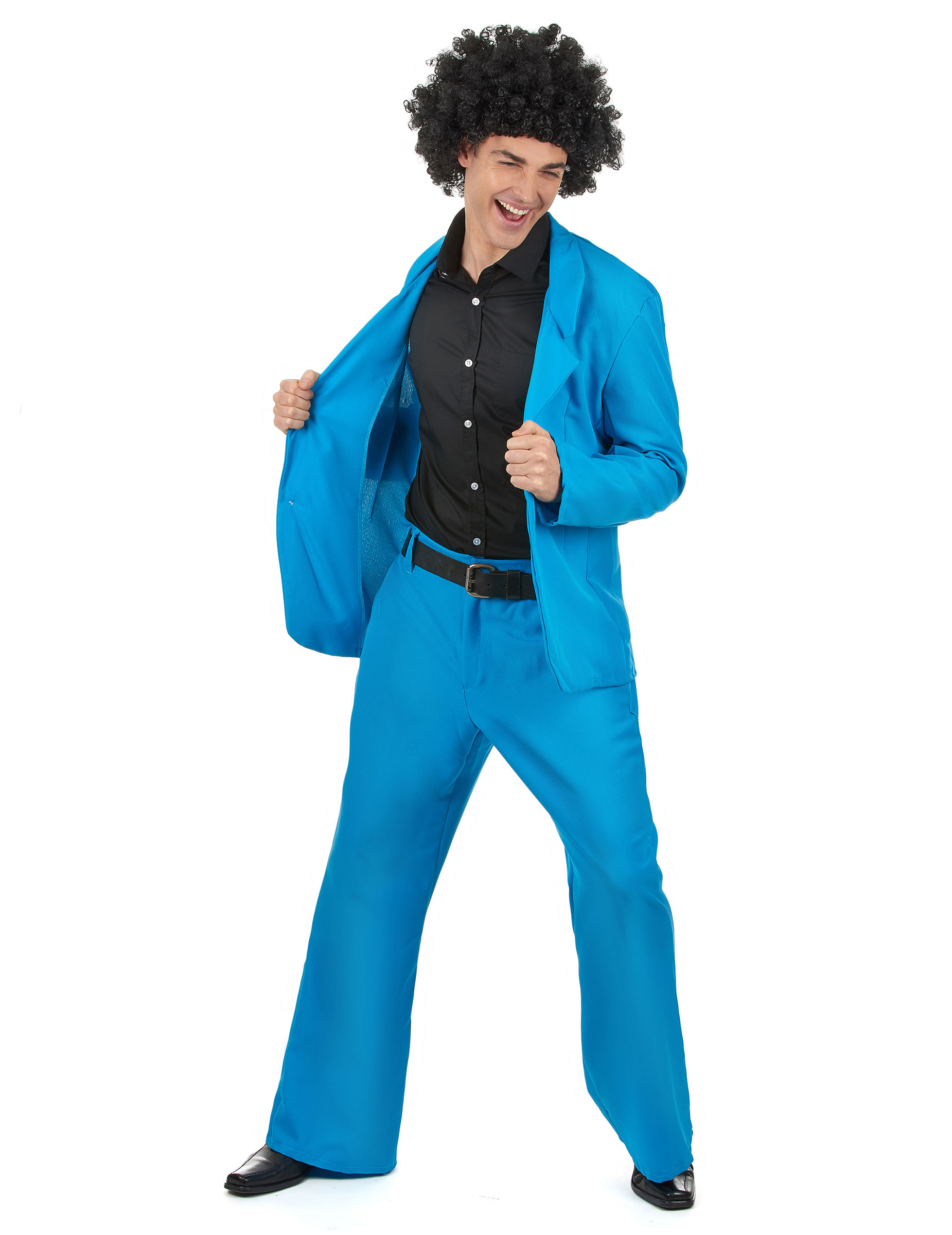 Déguisement disco bleu adulte
