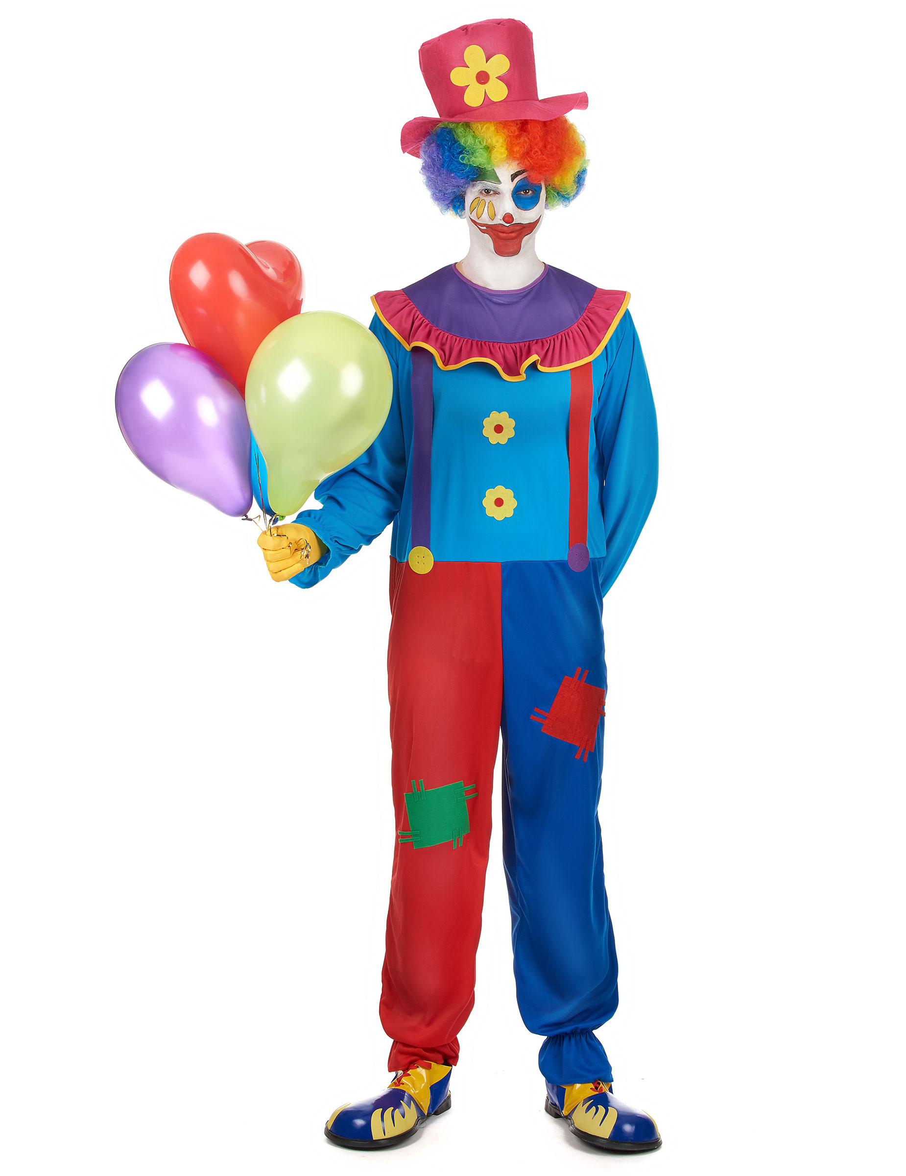 Déguisement clown coloré homme