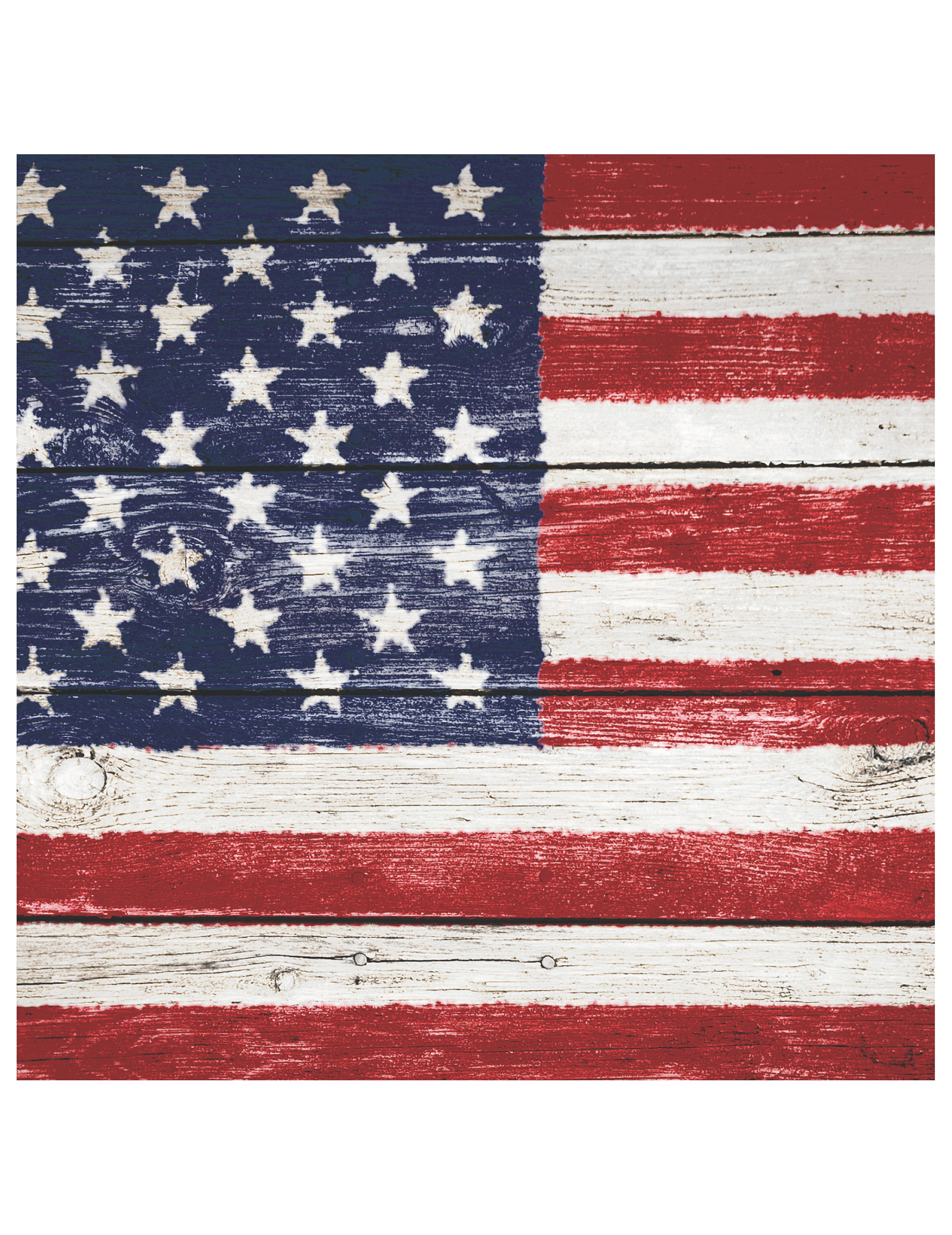 16 Serviettes en papier USA 33 x 33 cm