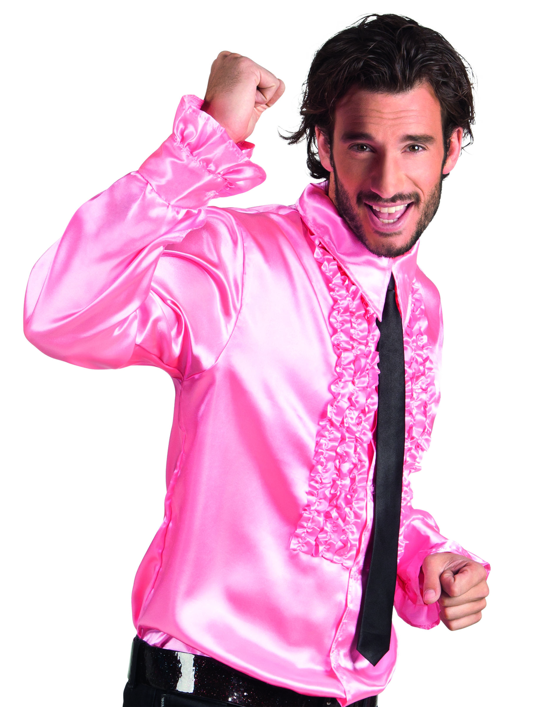 Chemise disco rose homme