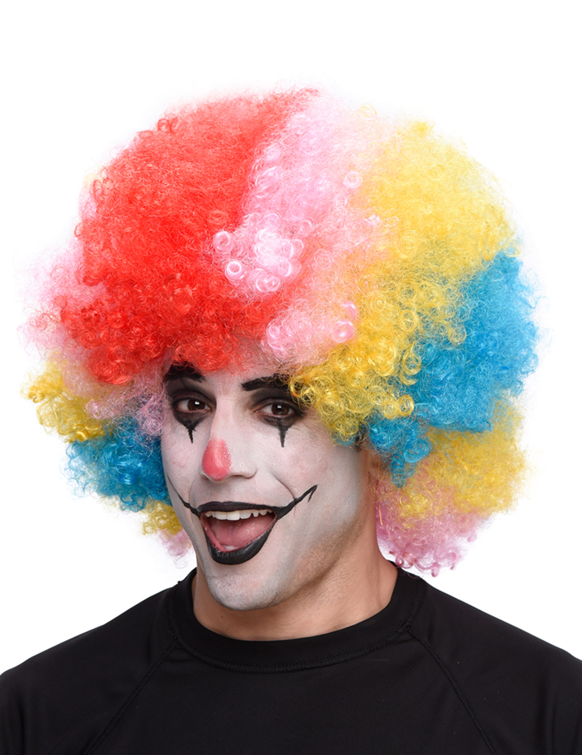 Perruque afro multicolore homme