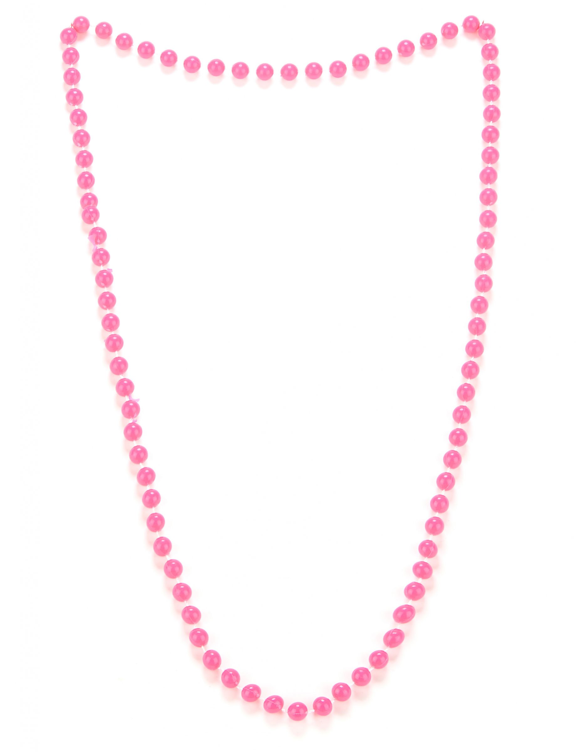 Collier perles rose adulte