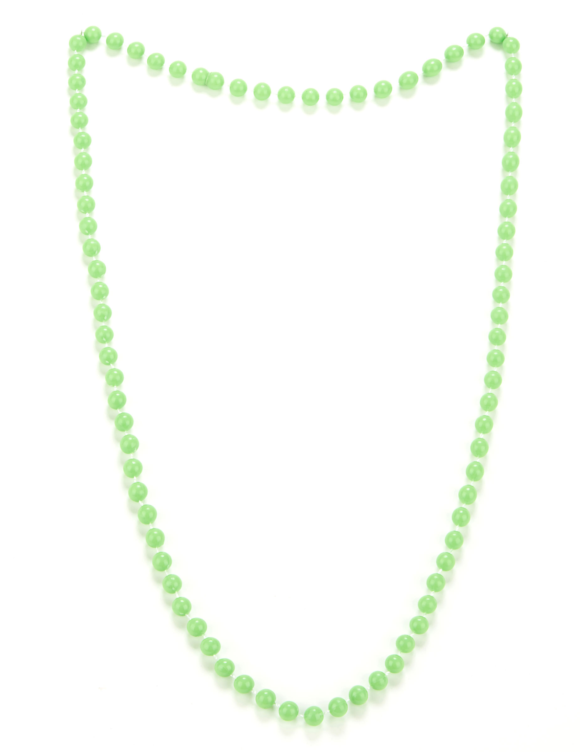 Collier perles vertes adulte