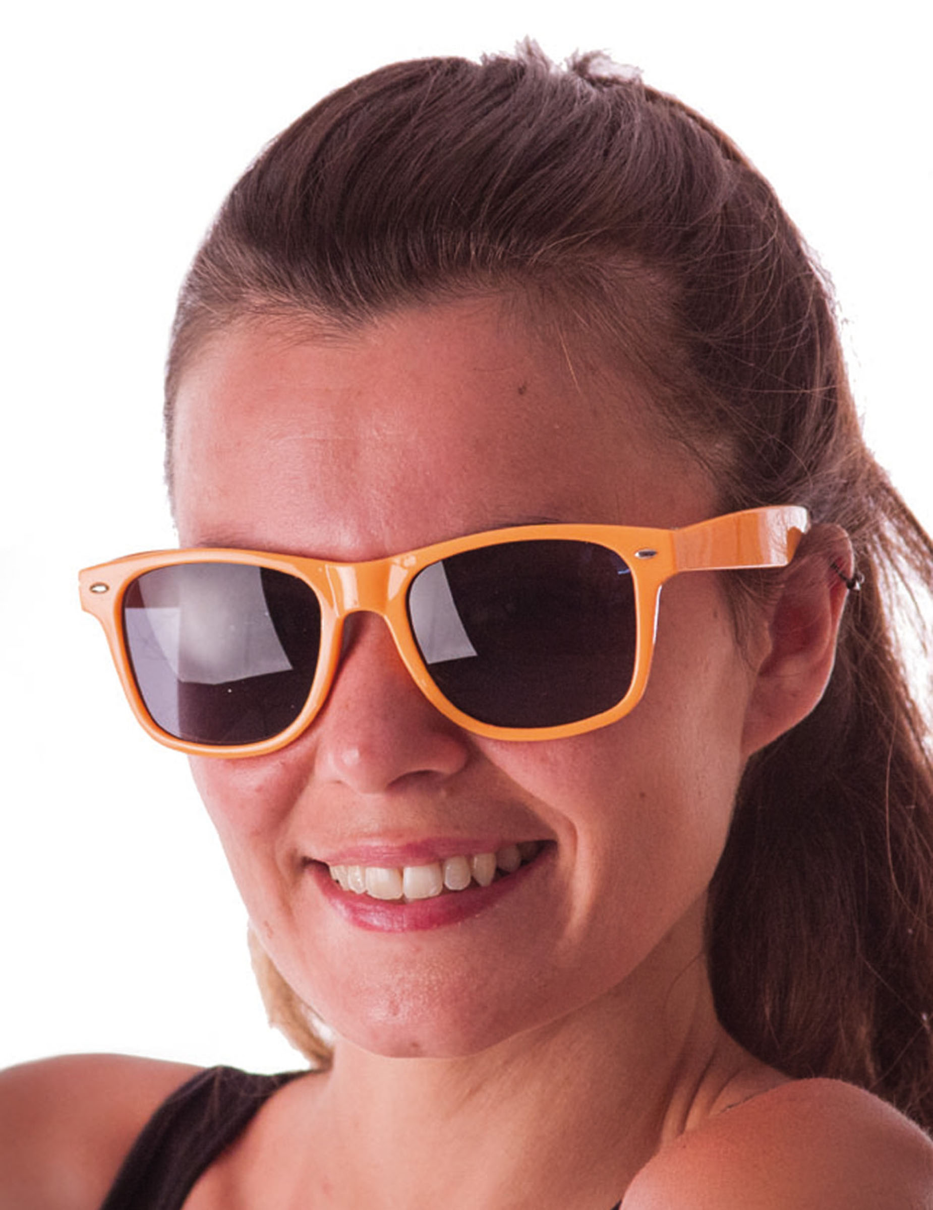 Lunettes blues fluo orange adulte