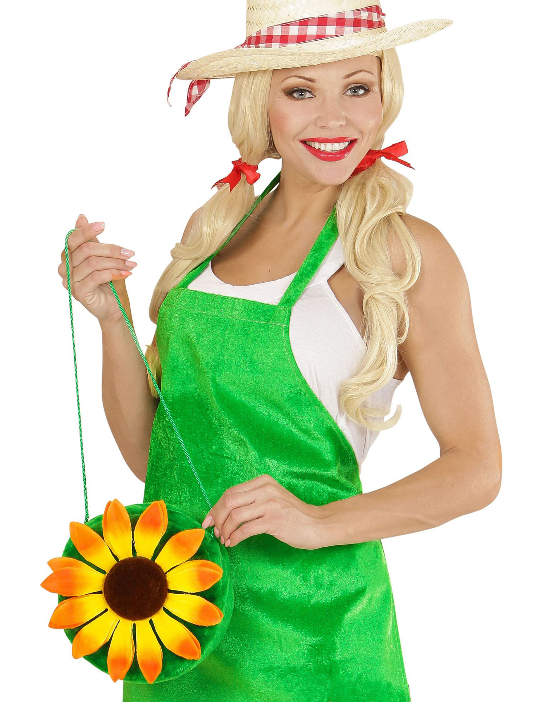 Sac hippie vert avec fleur