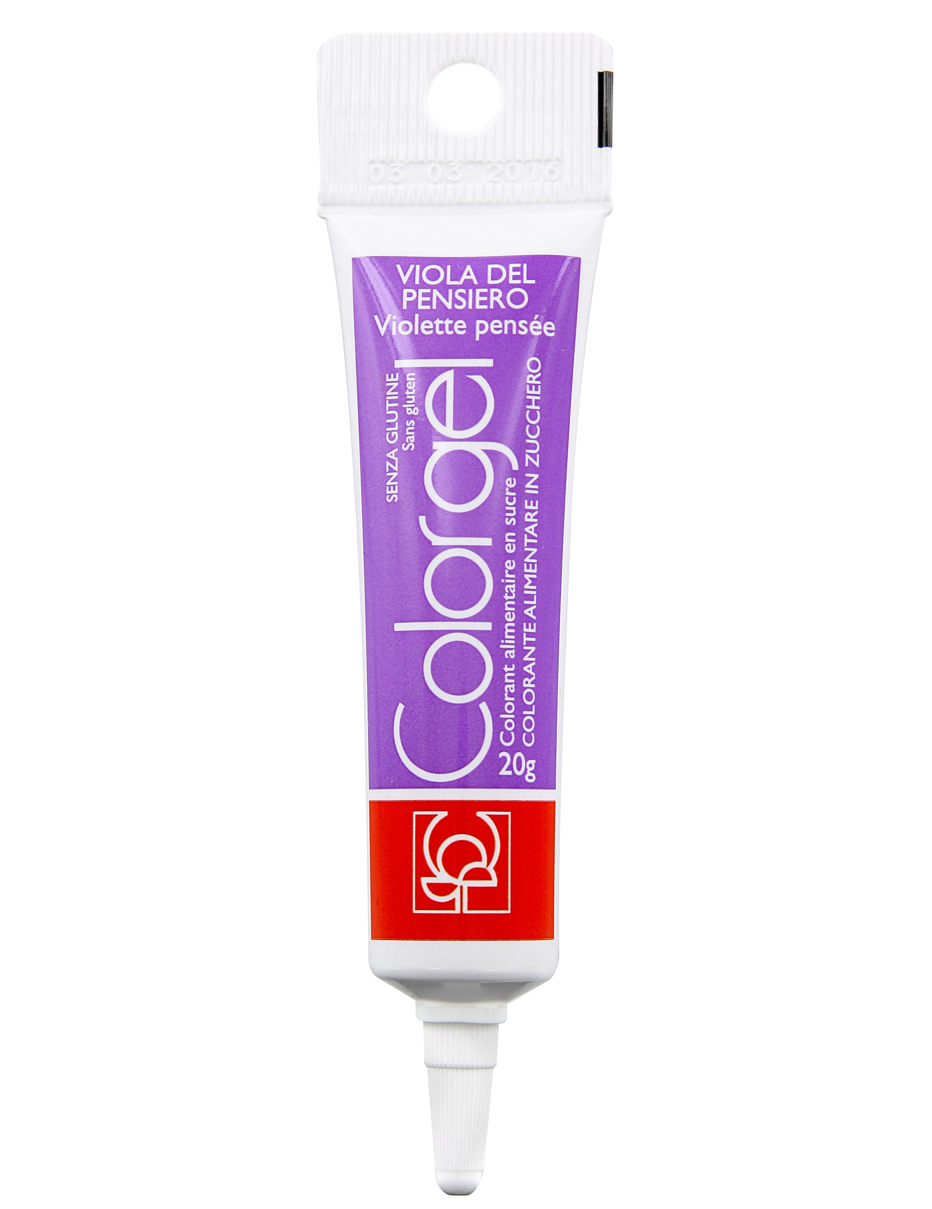 Tube de colorant alimentaire violet