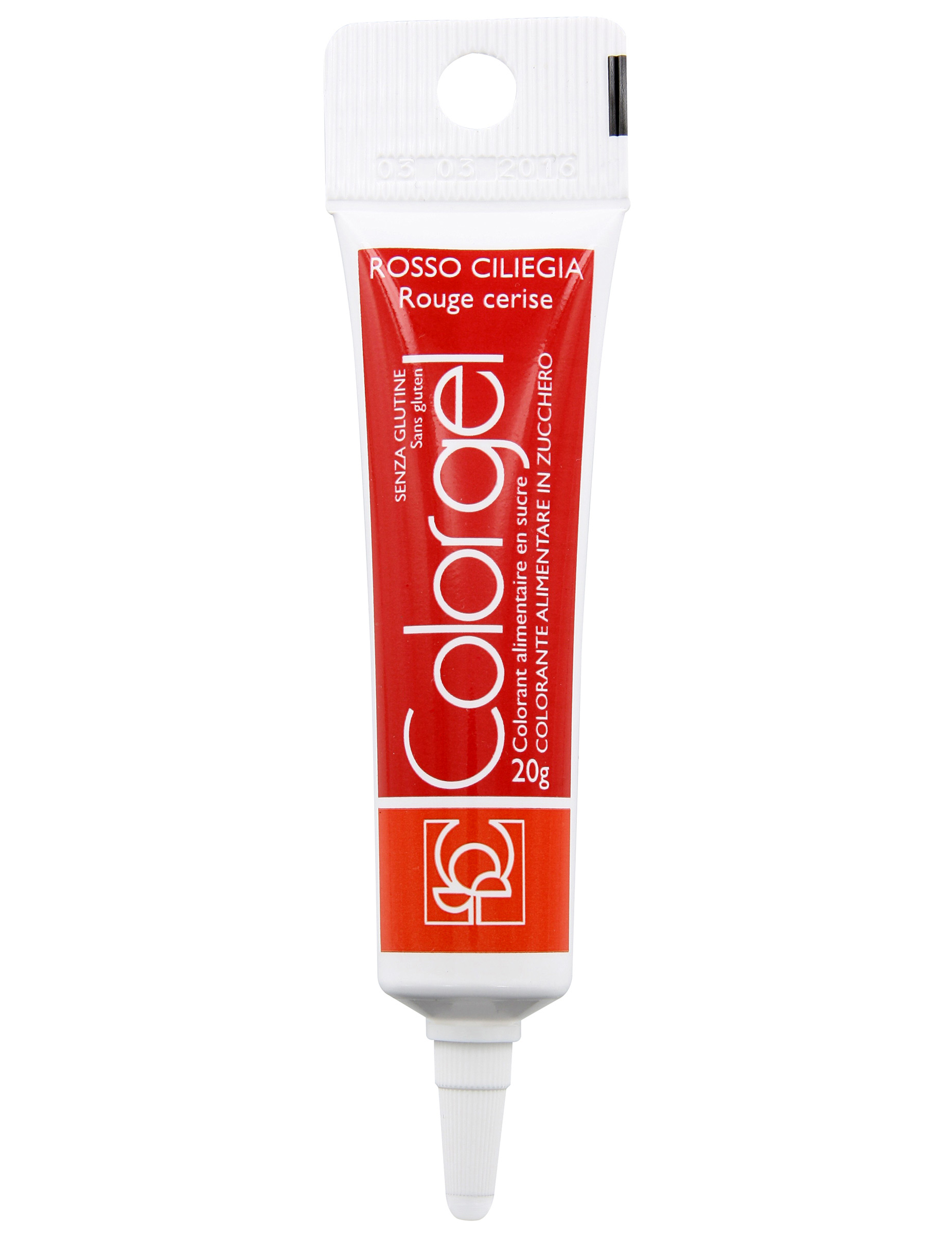 Tube de colorant alimentaire rouge