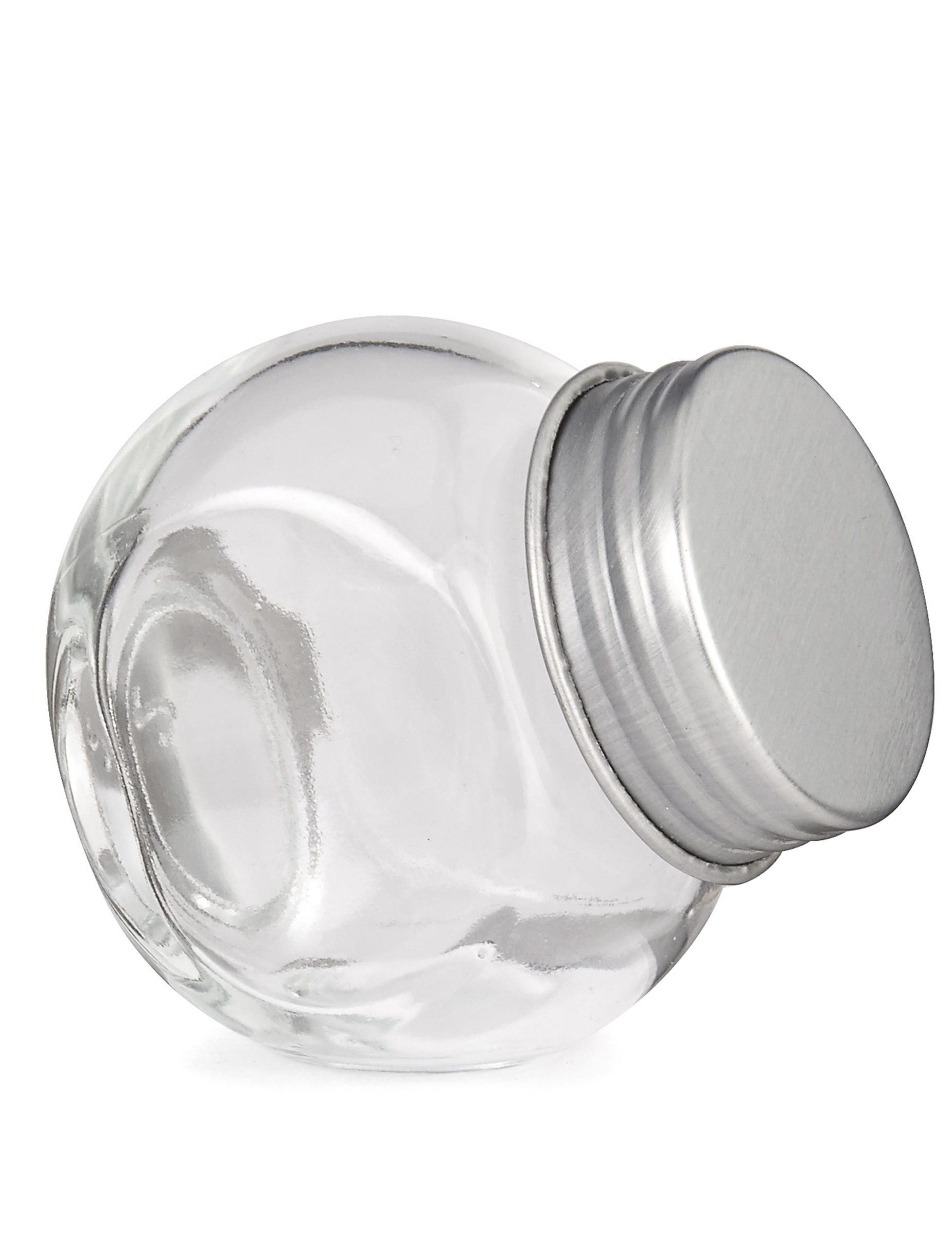 Petit bocal en verre avec couvercle en acier 5 cm