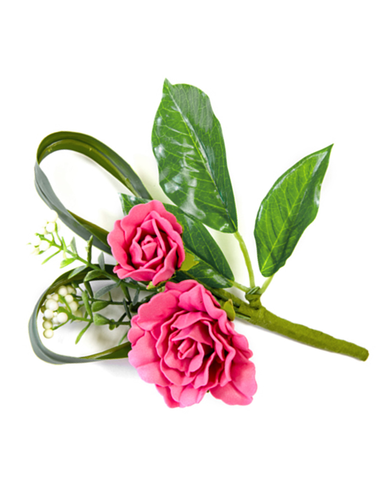 Décoration de table fleurs artificielles roses fuschia 15 x 8 cm