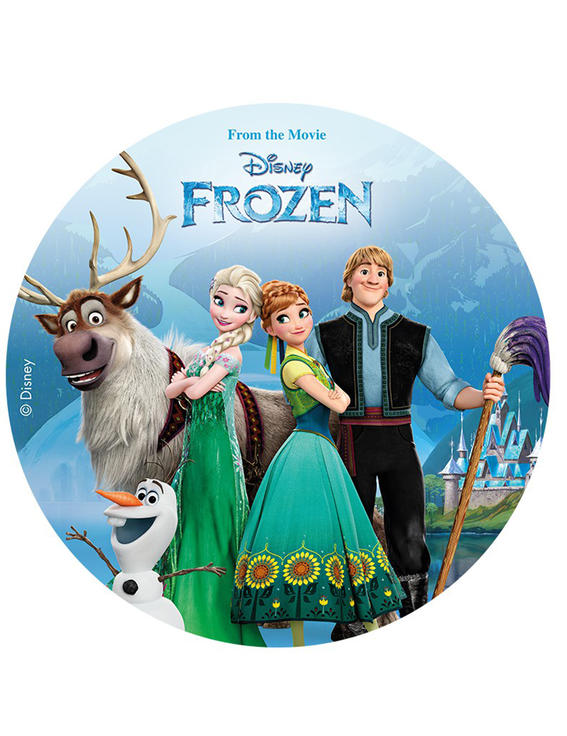 Disque en sucre La Reine des Neiges