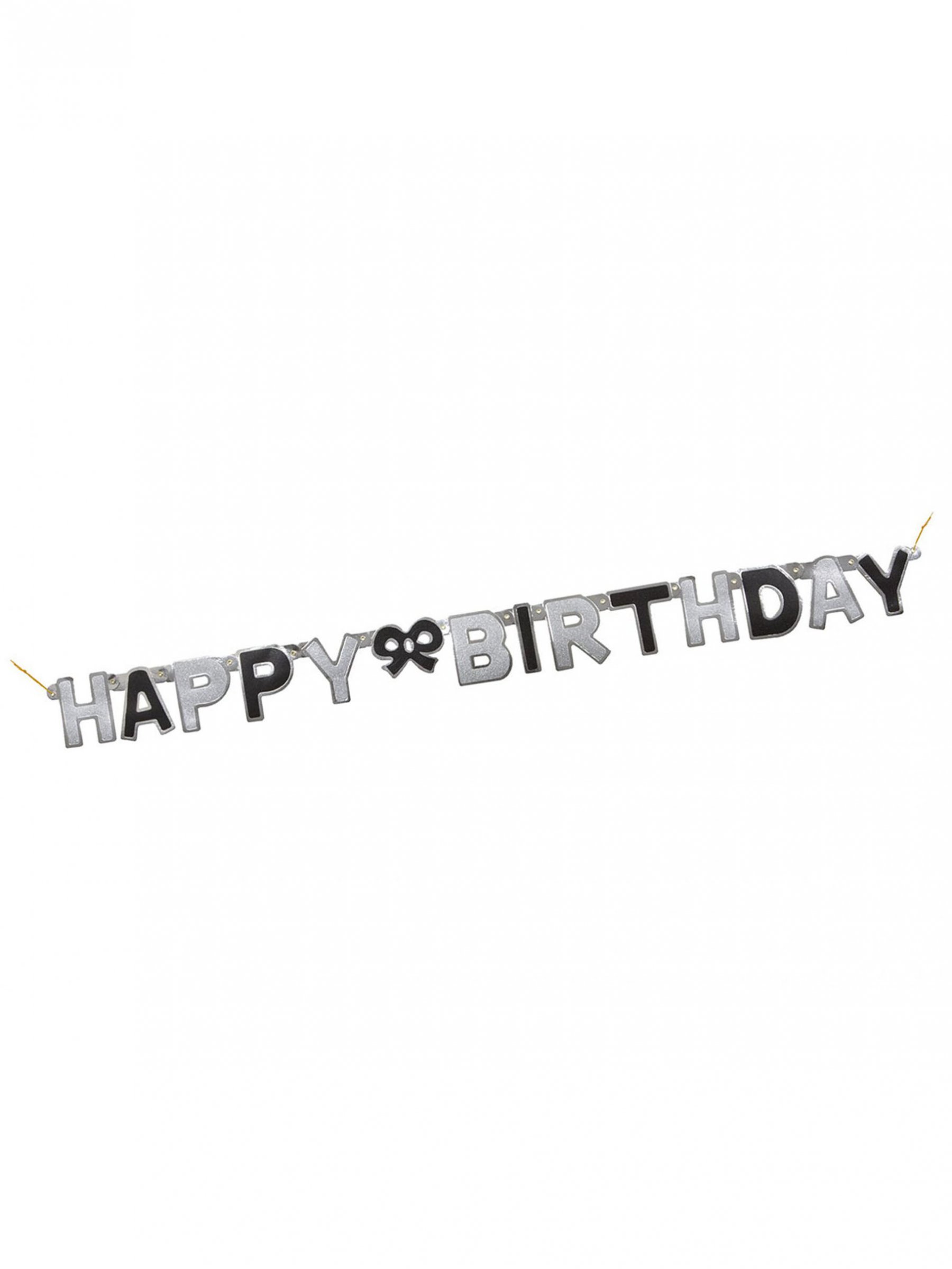 Guirlande Happy birthday noire