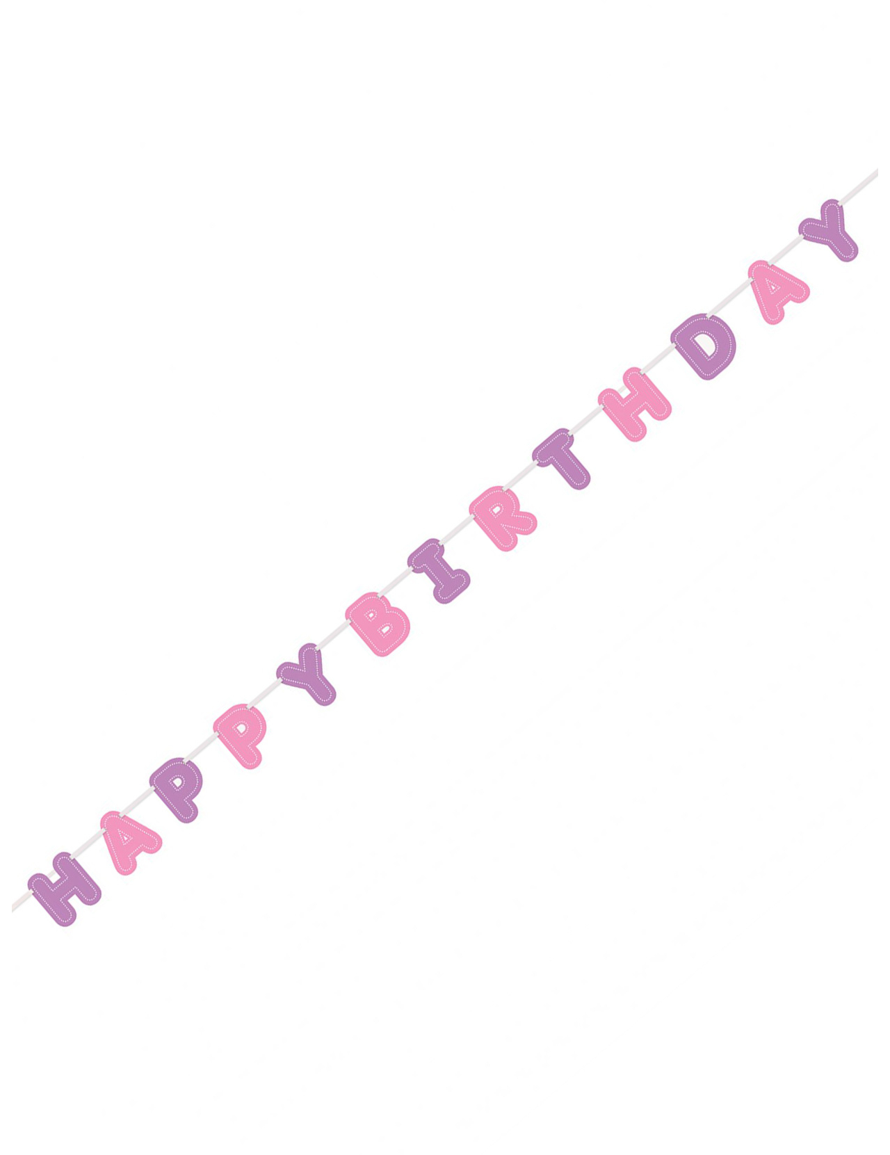 Guirlande Happy Birthday rose et violet