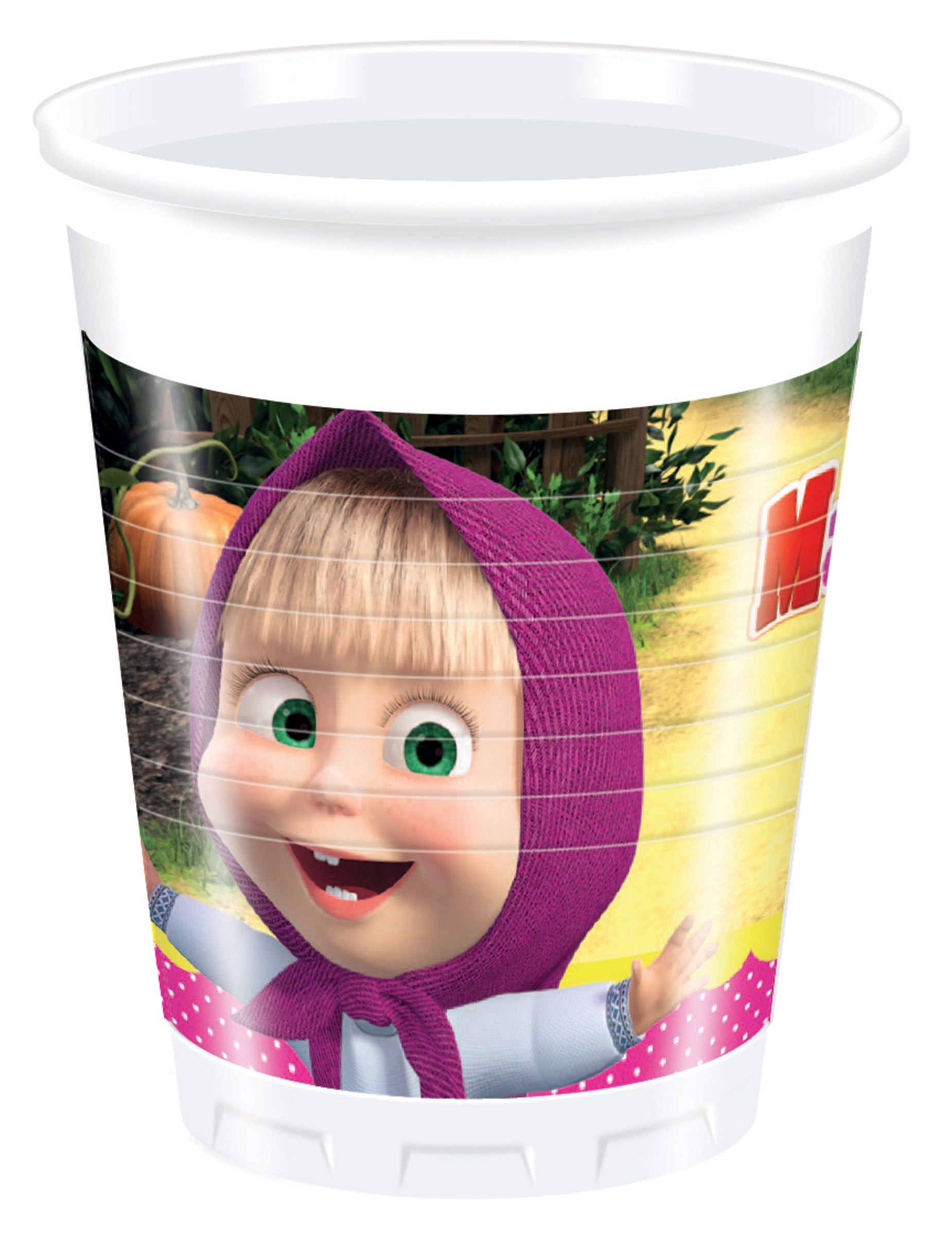 8 Gobelets 20 CL Masha et Michka