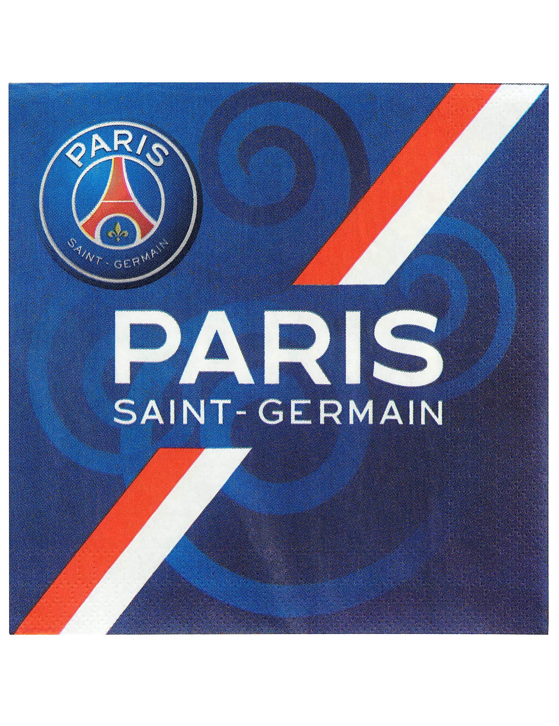 20 Serviettes en papier PSG 33 x 33 cm