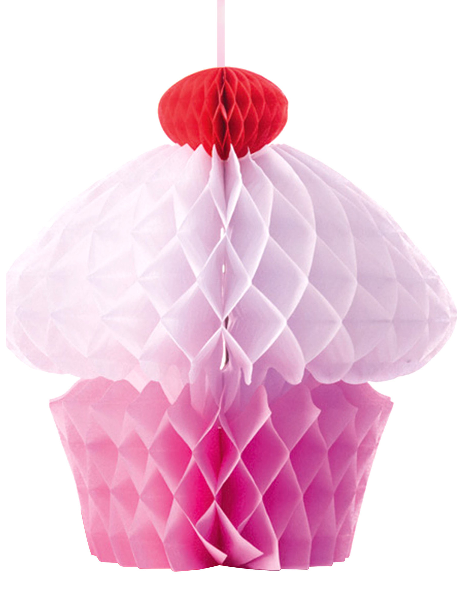 Cupcake en papier alvéolé 20 cm