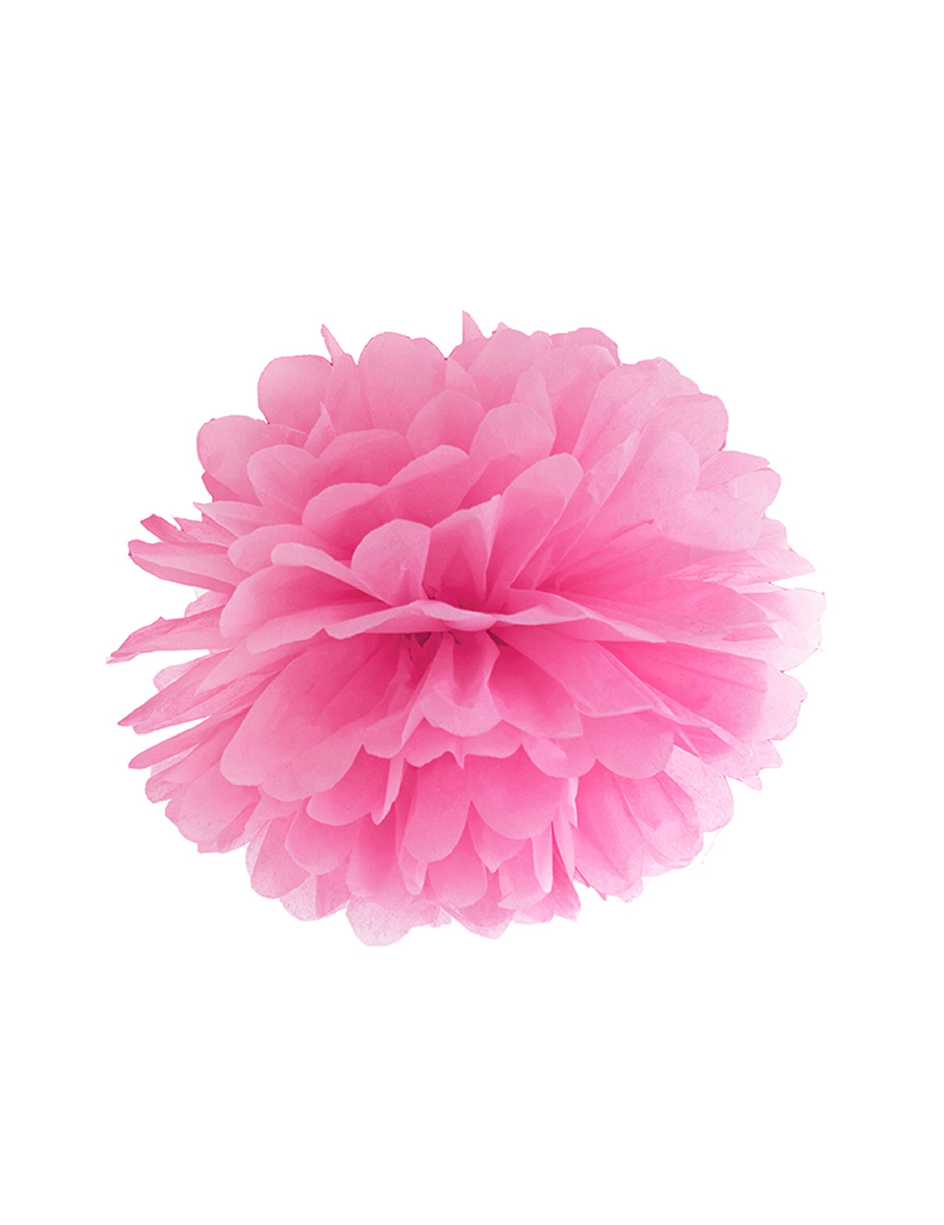 Pompon à suspendre en papier fuchsia 25 cm
