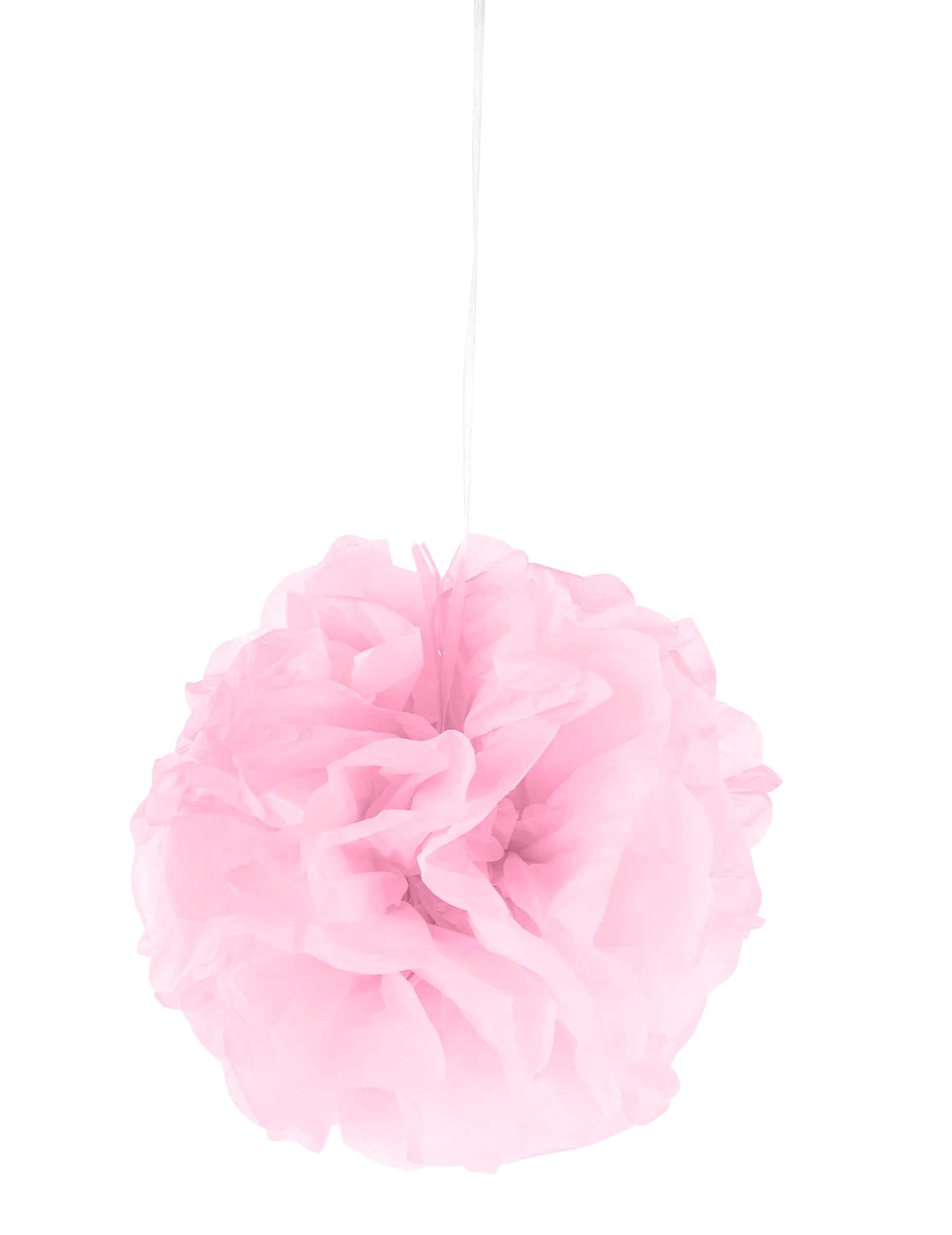 Pompon à suspendre en papier rose 25 cm
