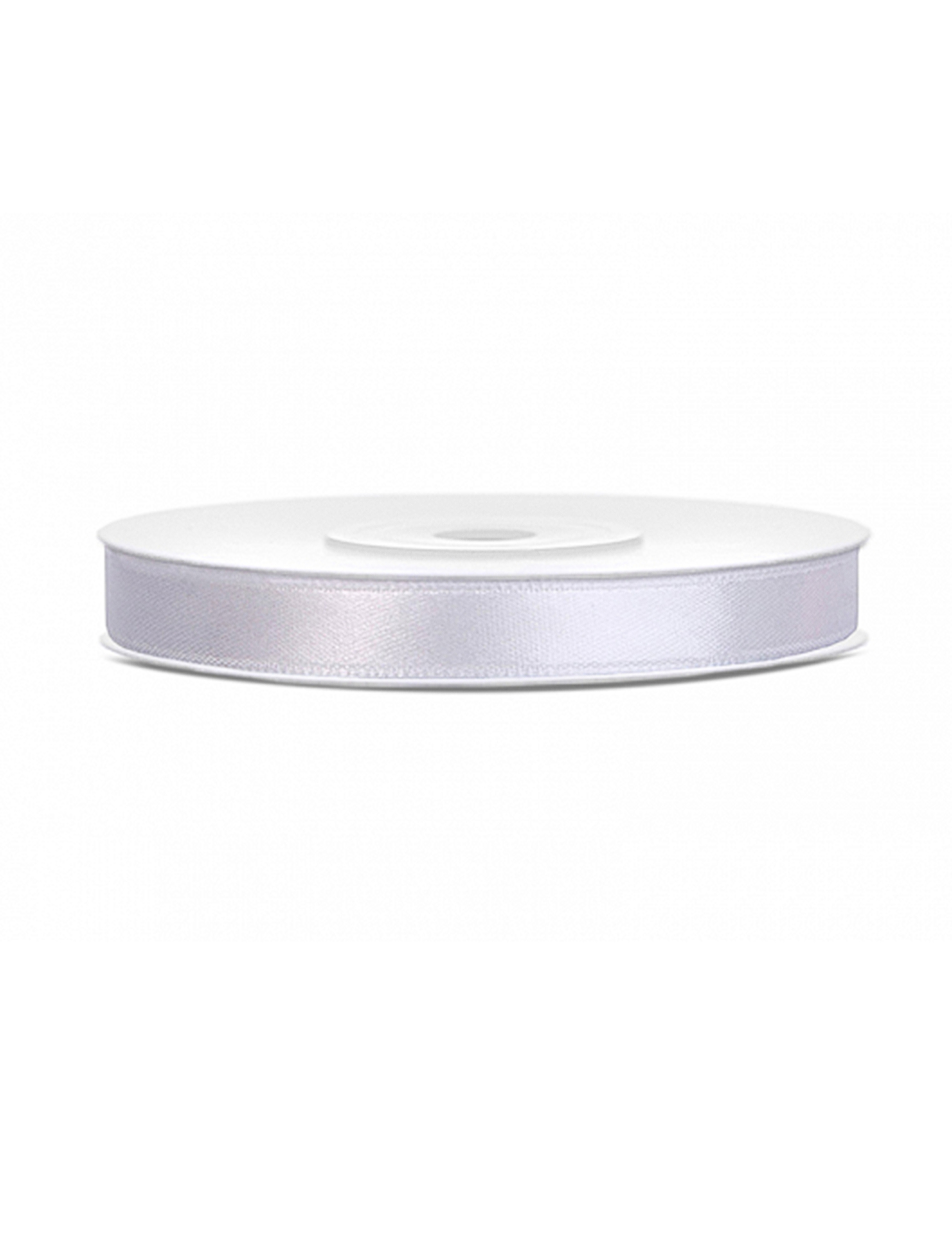 Ruban satin blanc 0.6 cm x 25 m