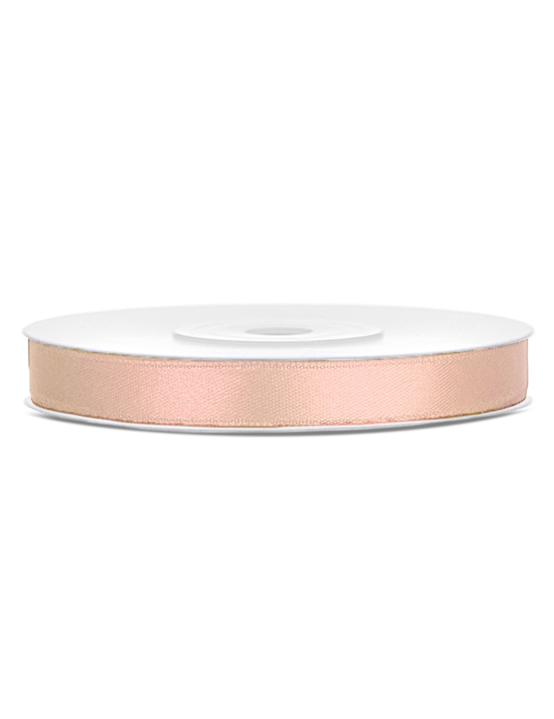 Ruban satin pêche clair 0.6 cm x 25 m