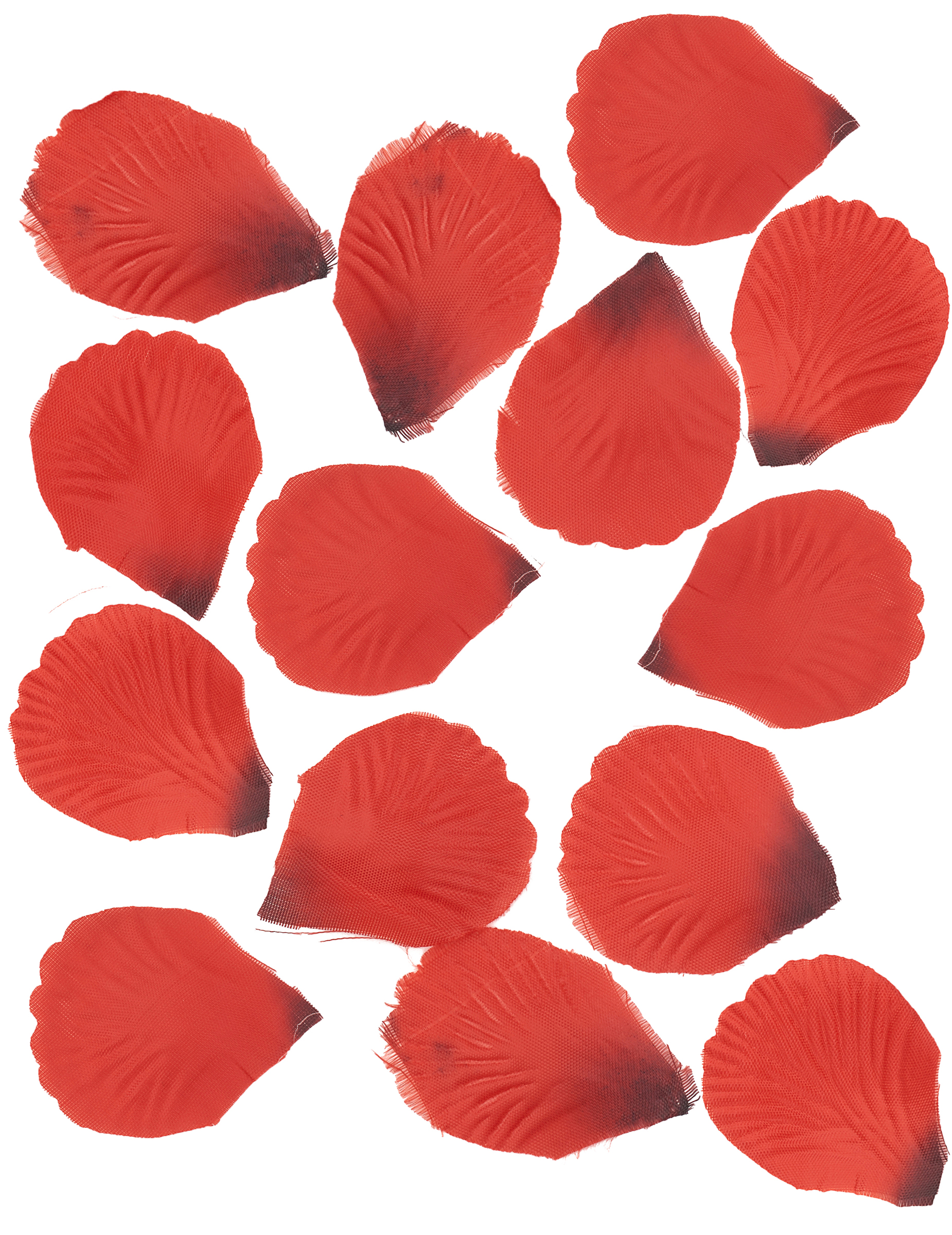 100 Pétales de rose en tissu rouge sombre 5 x 5 cm