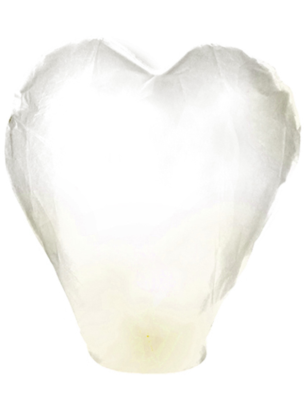 Lanterne volante géante c ur blanc 95 cm