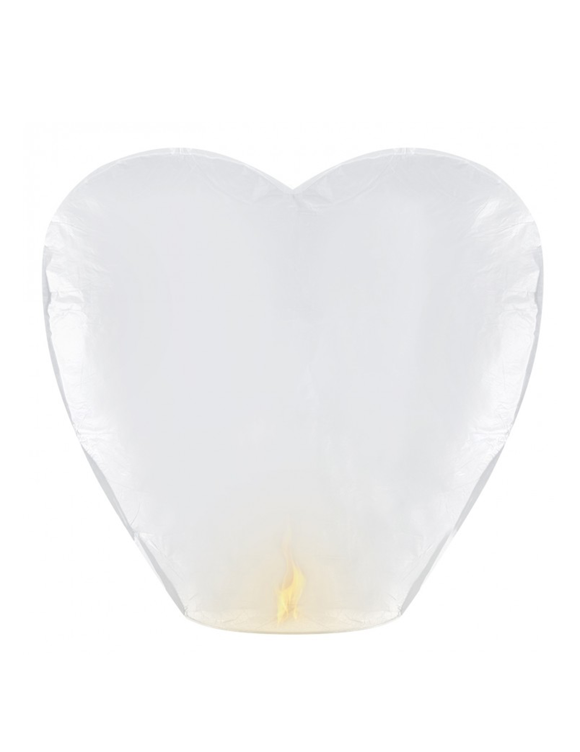 Lanterne volante géante c ur blanc 95 cm