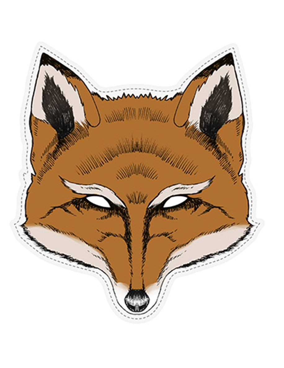 Masque papier renard