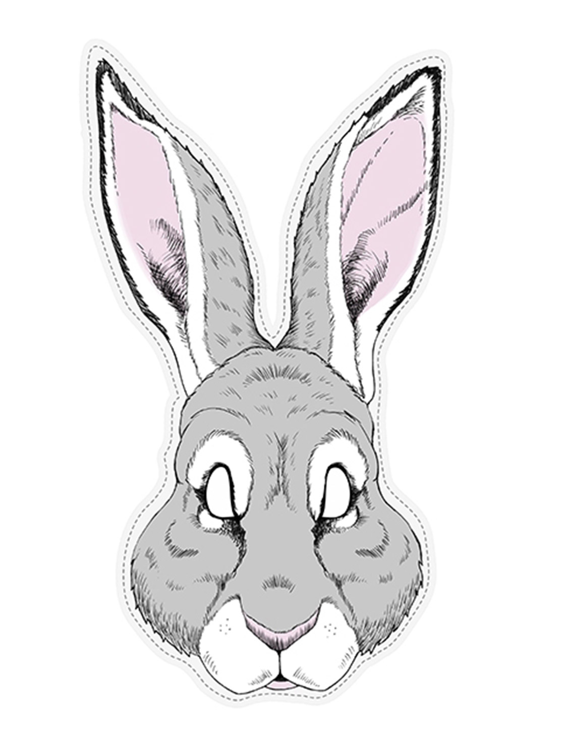 Masque papier lapin
