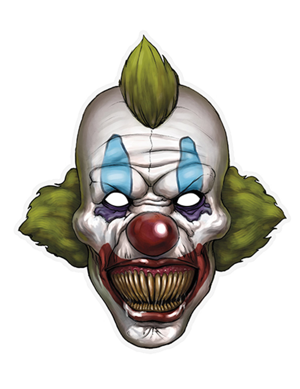 Masque papier clown halloween 35 x 30 cm
