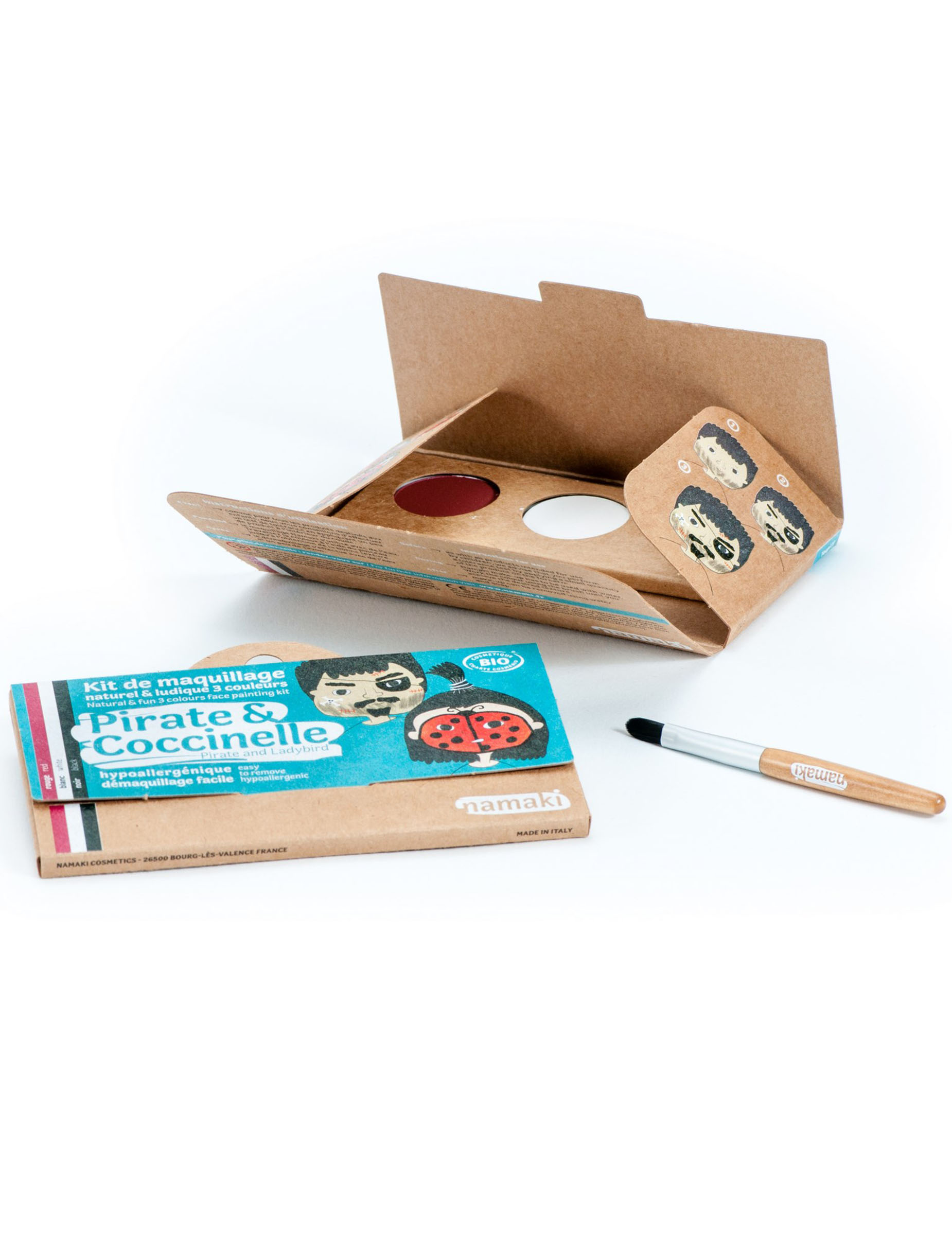 Kit maquillage 3 couleurs pirate & coccinelle BIO Namaki Cosmetics ©