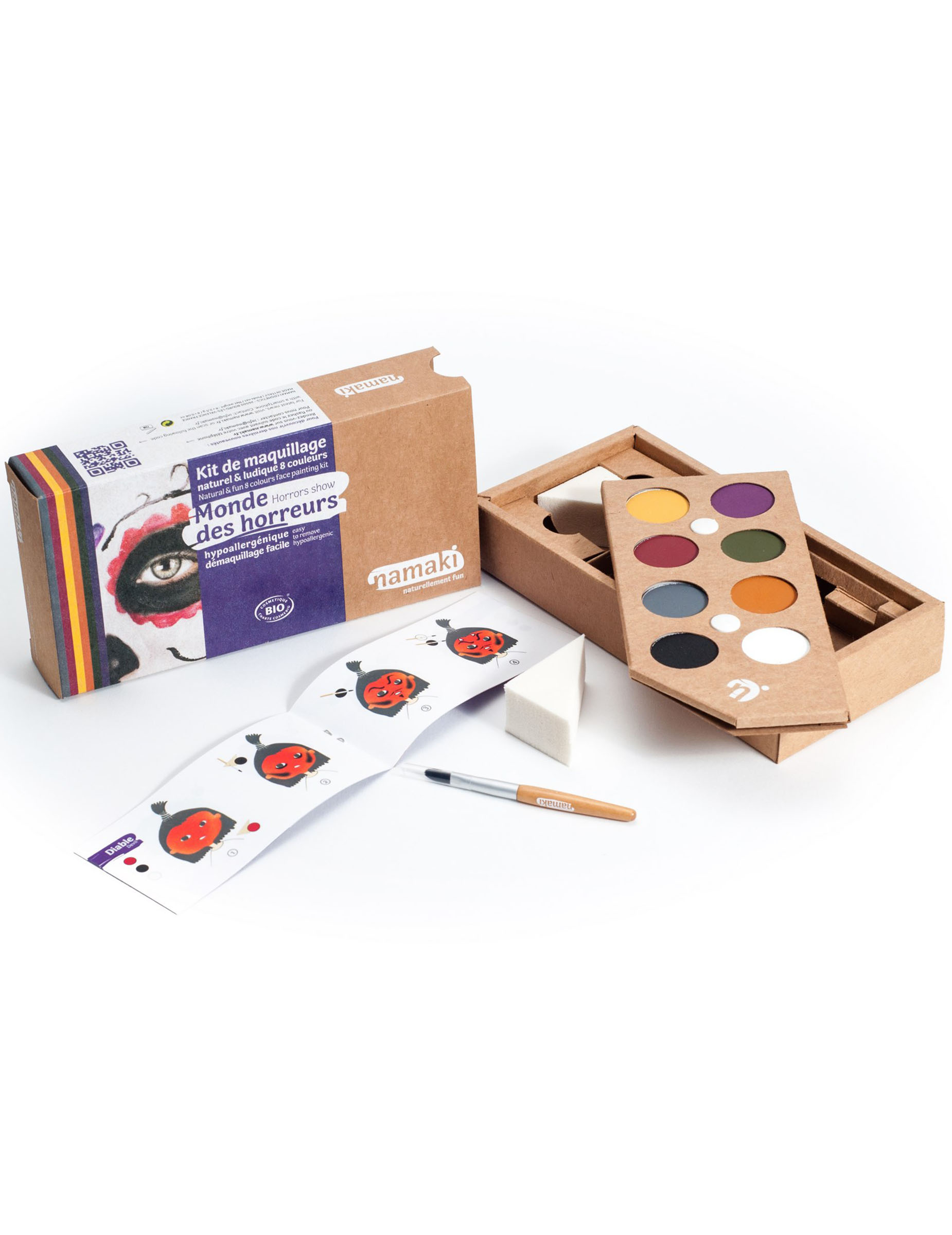 Kit maquillage 8 couleurs Monde des Horreurs BIO Namaki Cosmetics © Halloween