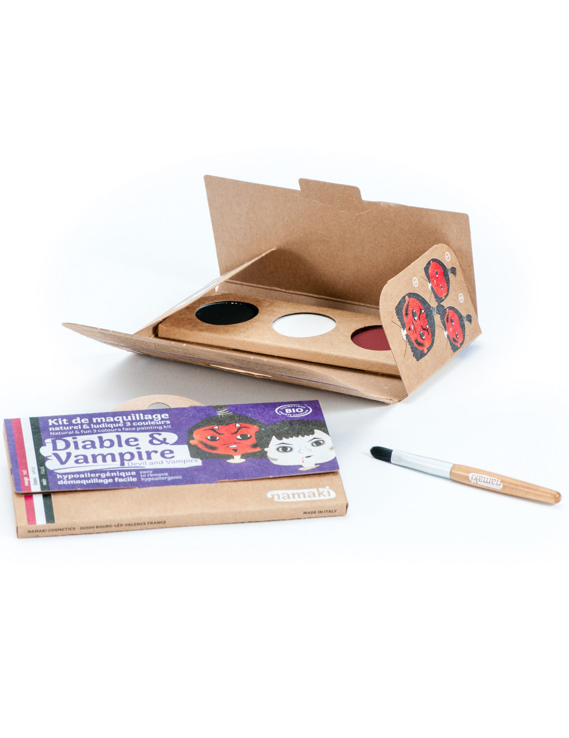 Kit maquillage 3 couleurs diable & vampire BIO Namaki Cosmetics © Halloween