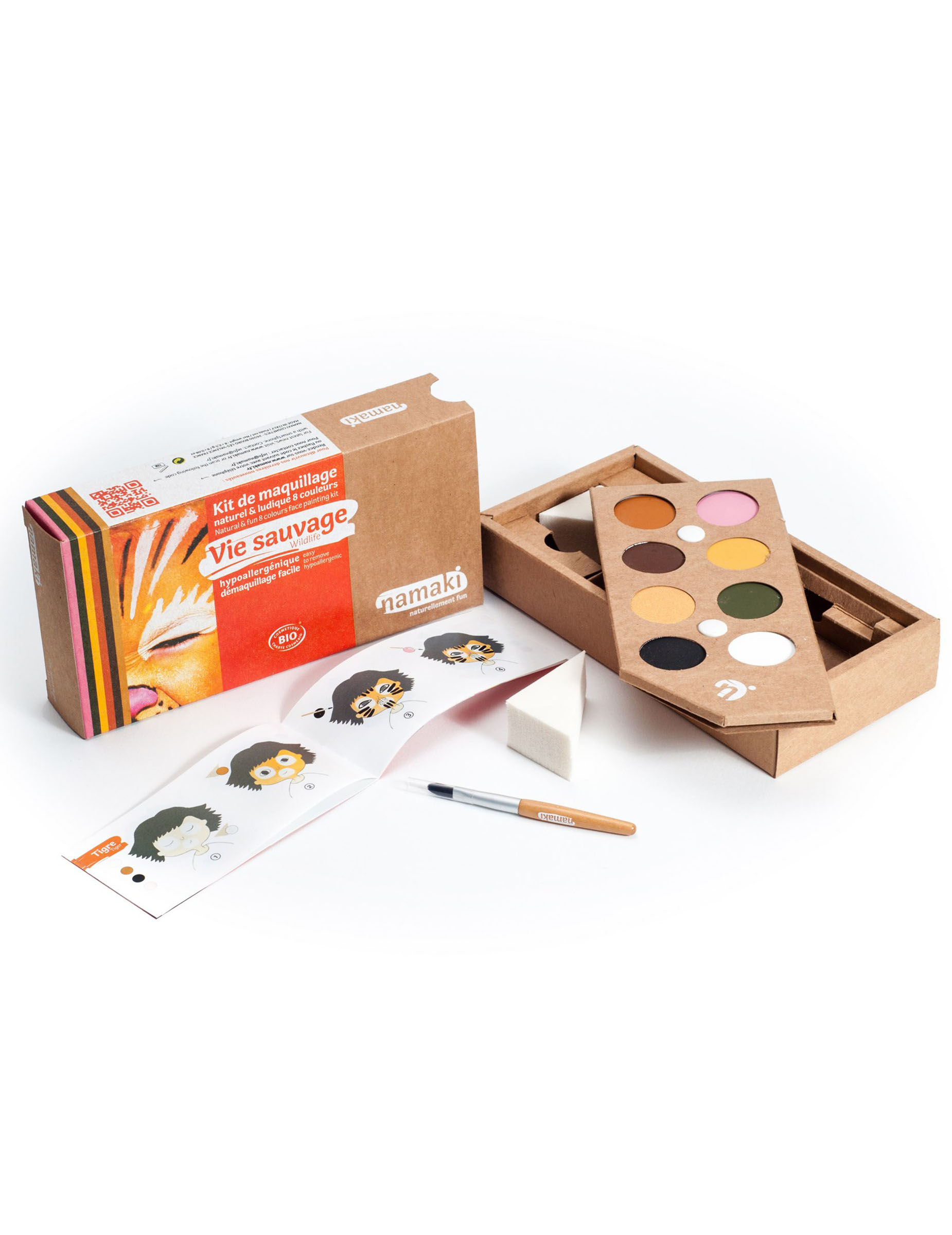 Kit maquillage 8 couleurs Vie sauvage BIO Namaki Cosmetics ©