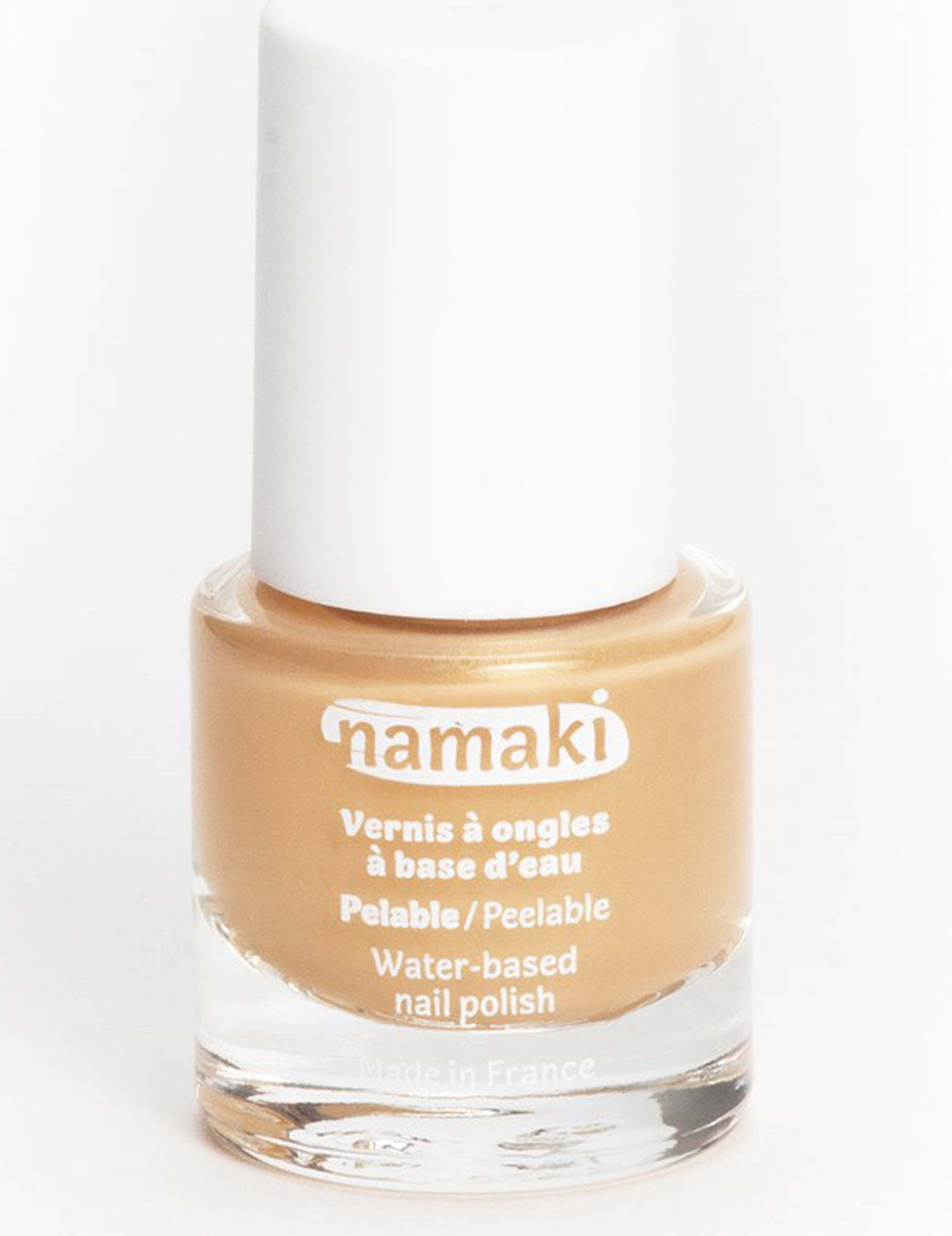 Vernis à ongles base eau pelable or 7,5 ml Namaki Cosmetics ©