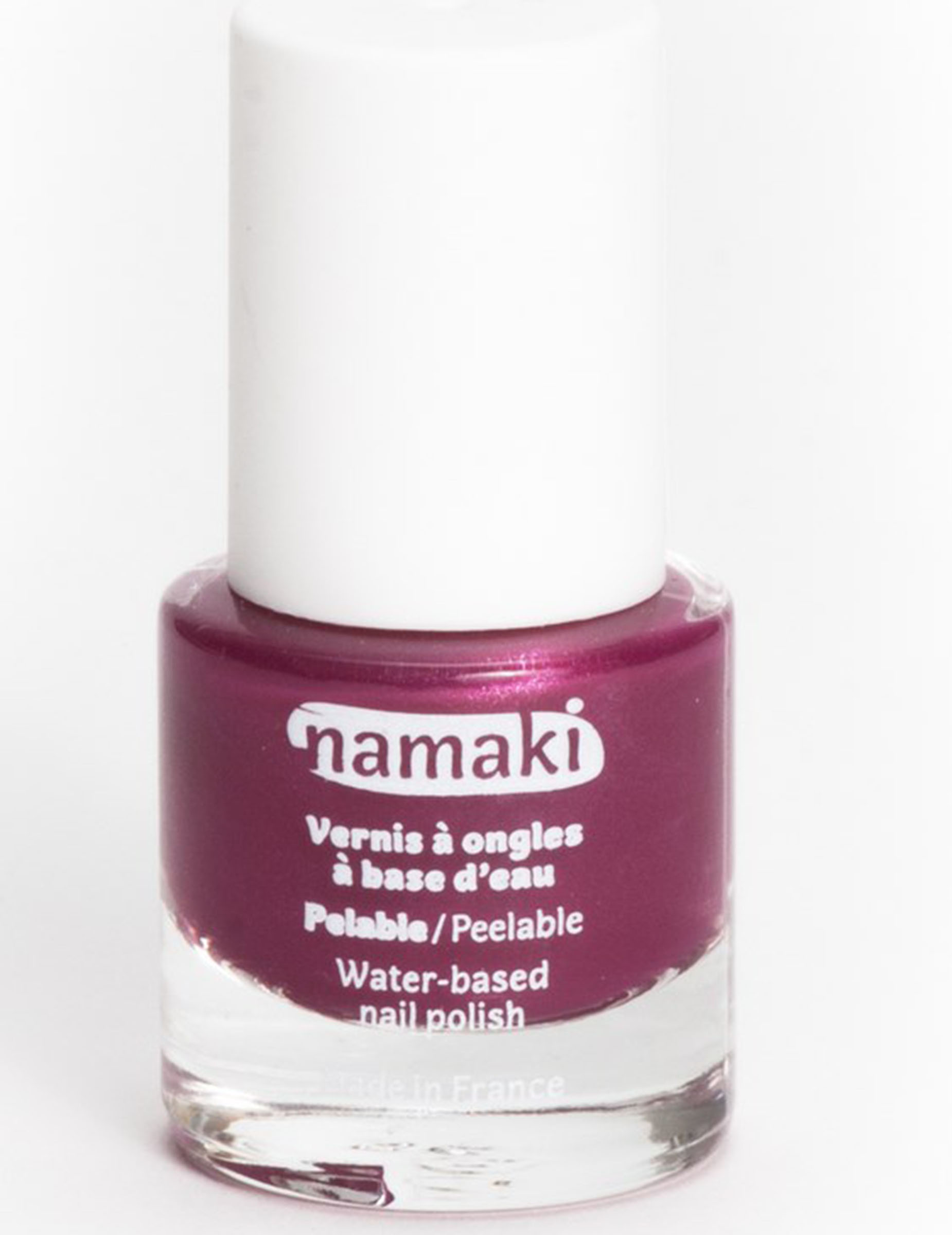 Vernis à ongles base eau pelable framboise 7,5 ml Namaki Cosmetics ©