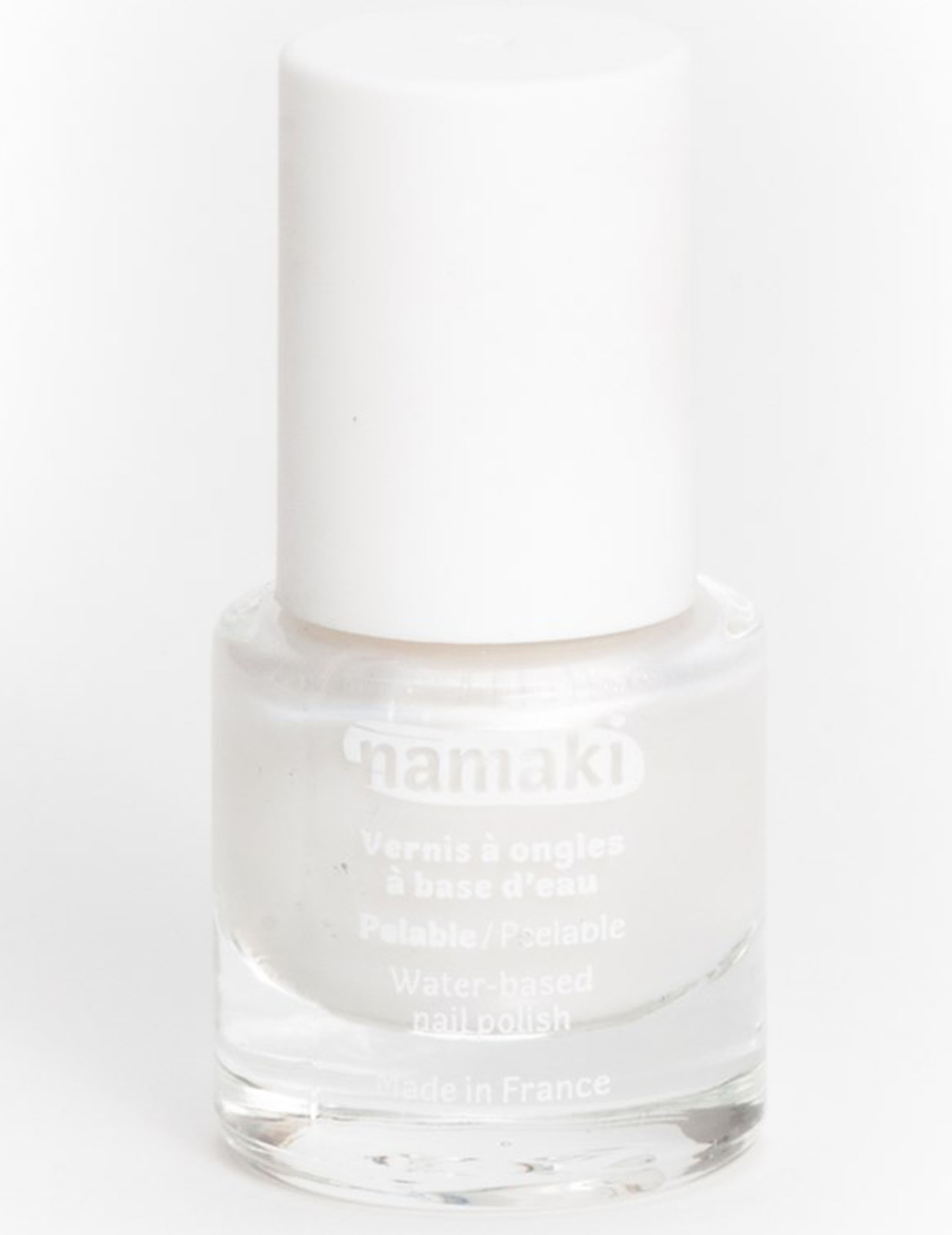 Vernis à ongles base eau pelable blanc nacré 7,5 ml Namaki Cosmetics ©