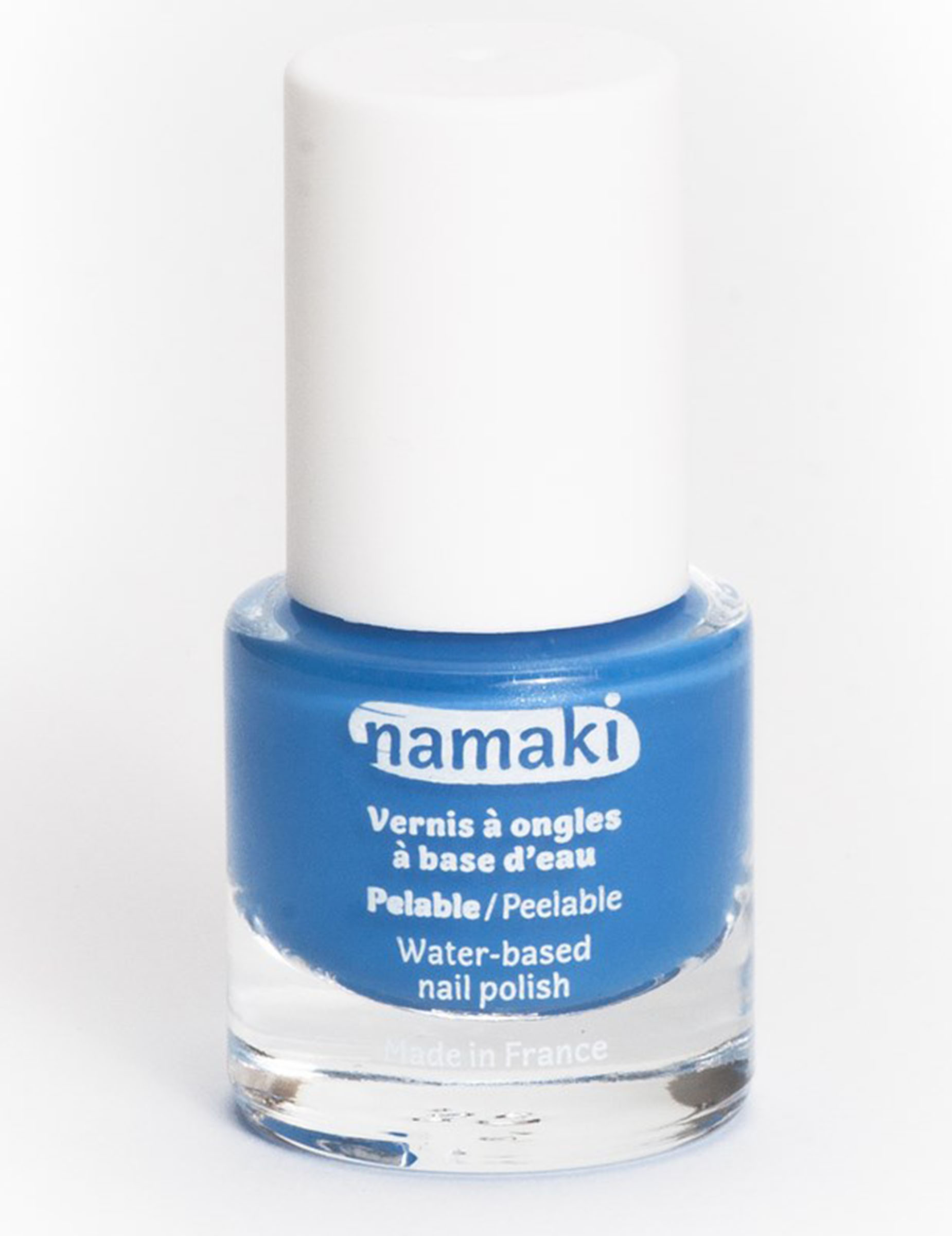 Vernis à ongles base eau pelable bleu 7,5 ml Namaki Cosmetics ©
