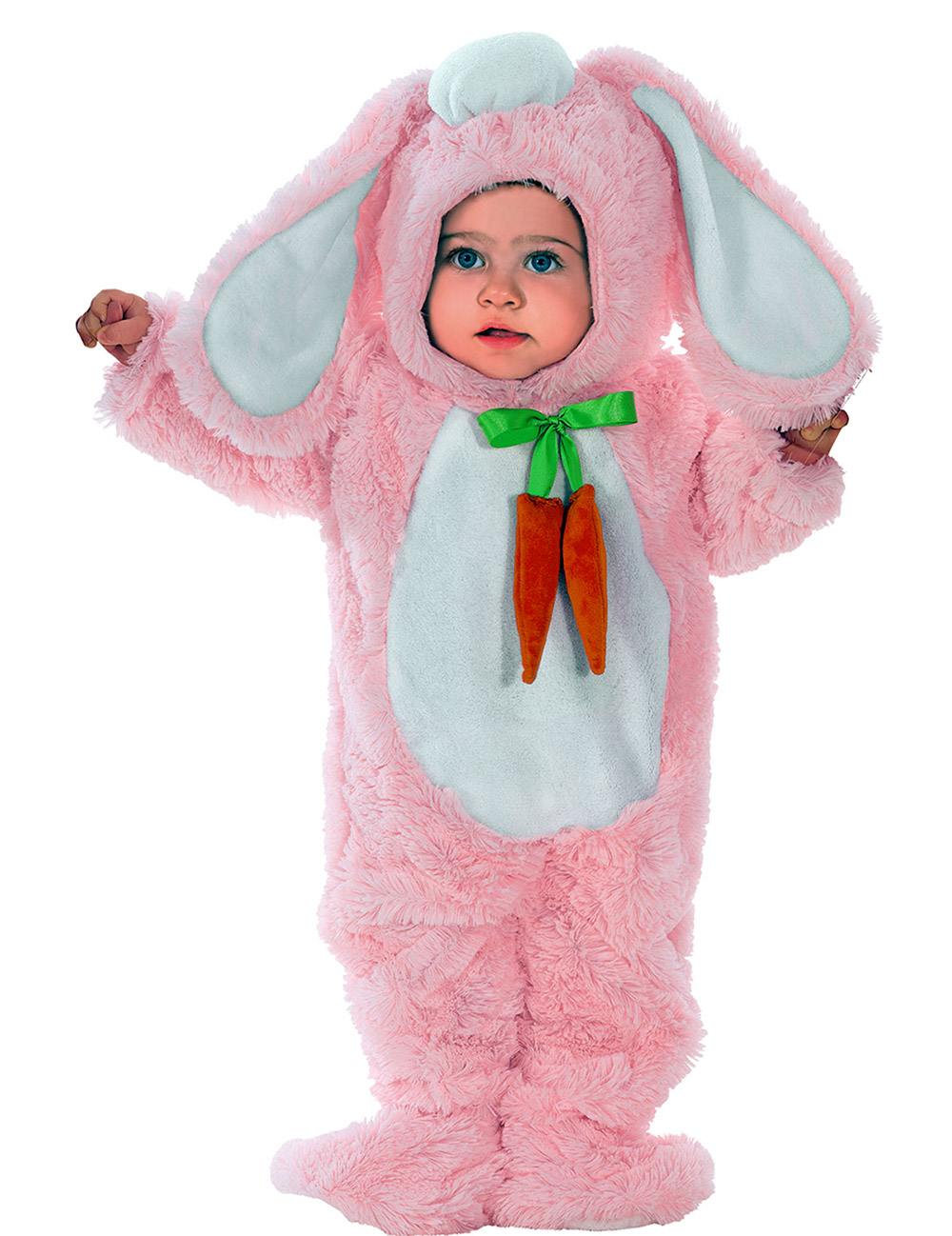 Déguisement lapin rose aux grandes oreilles bébé