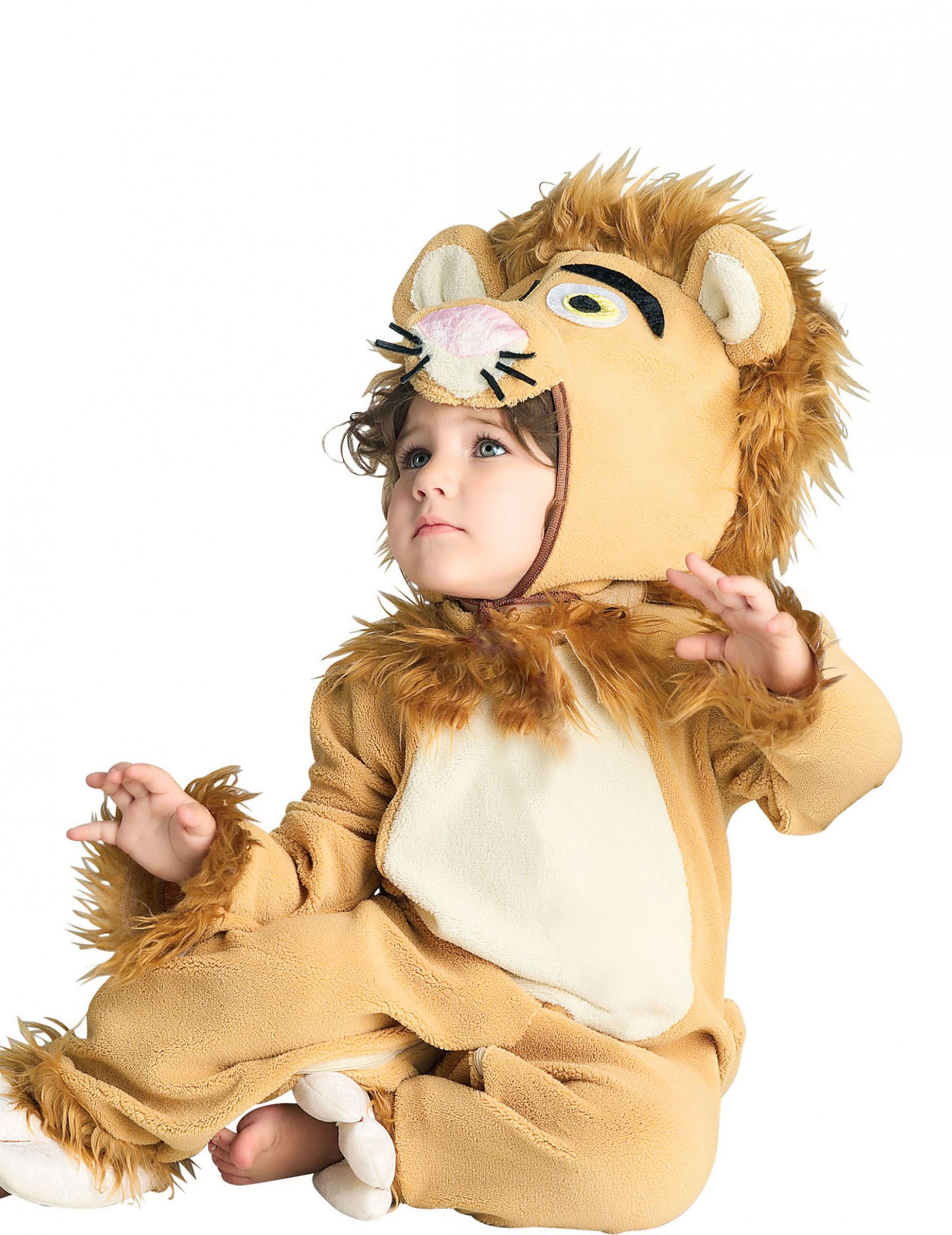 Déguisement combinaison lion bébé