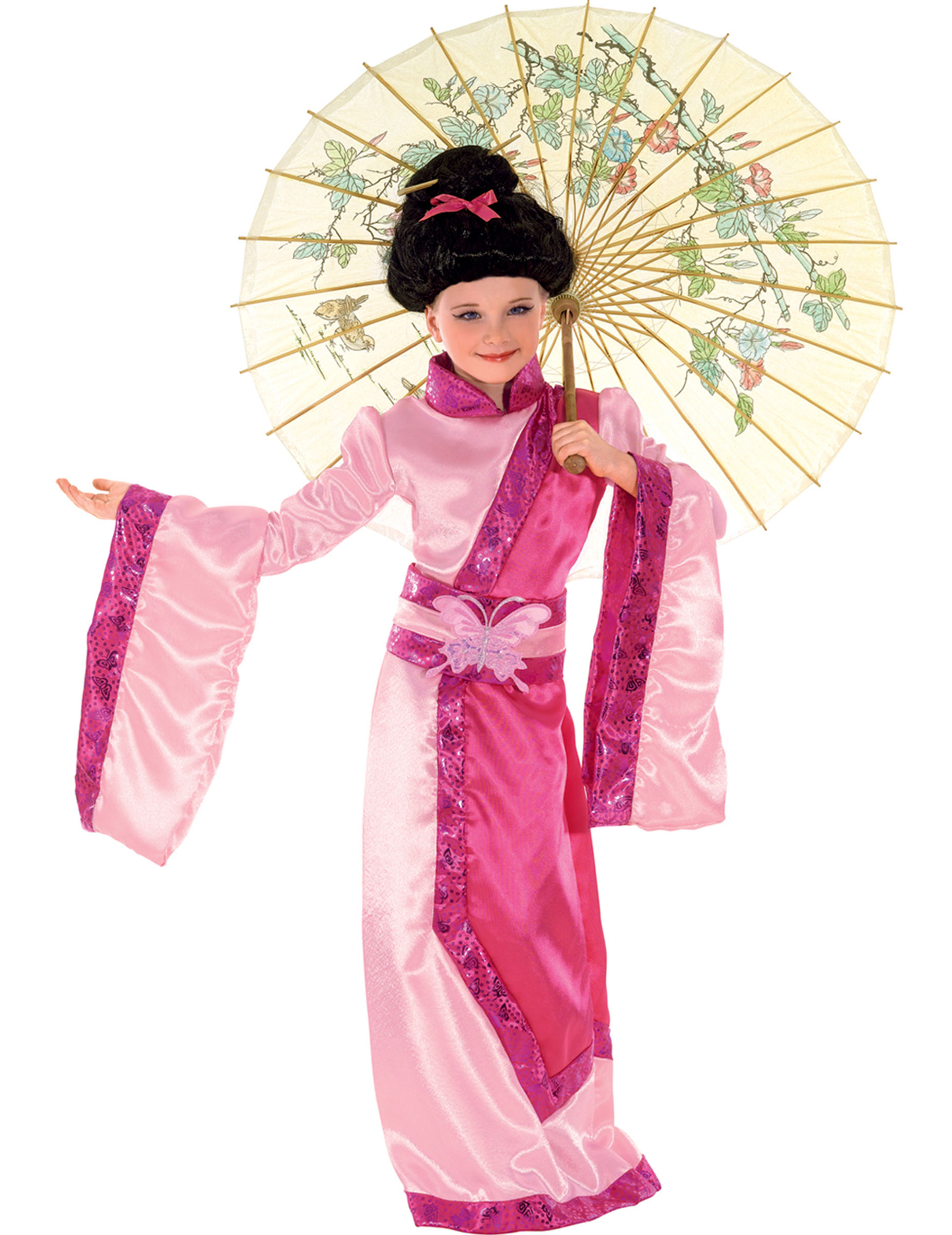 Déguisement reine japonaise rose fille
