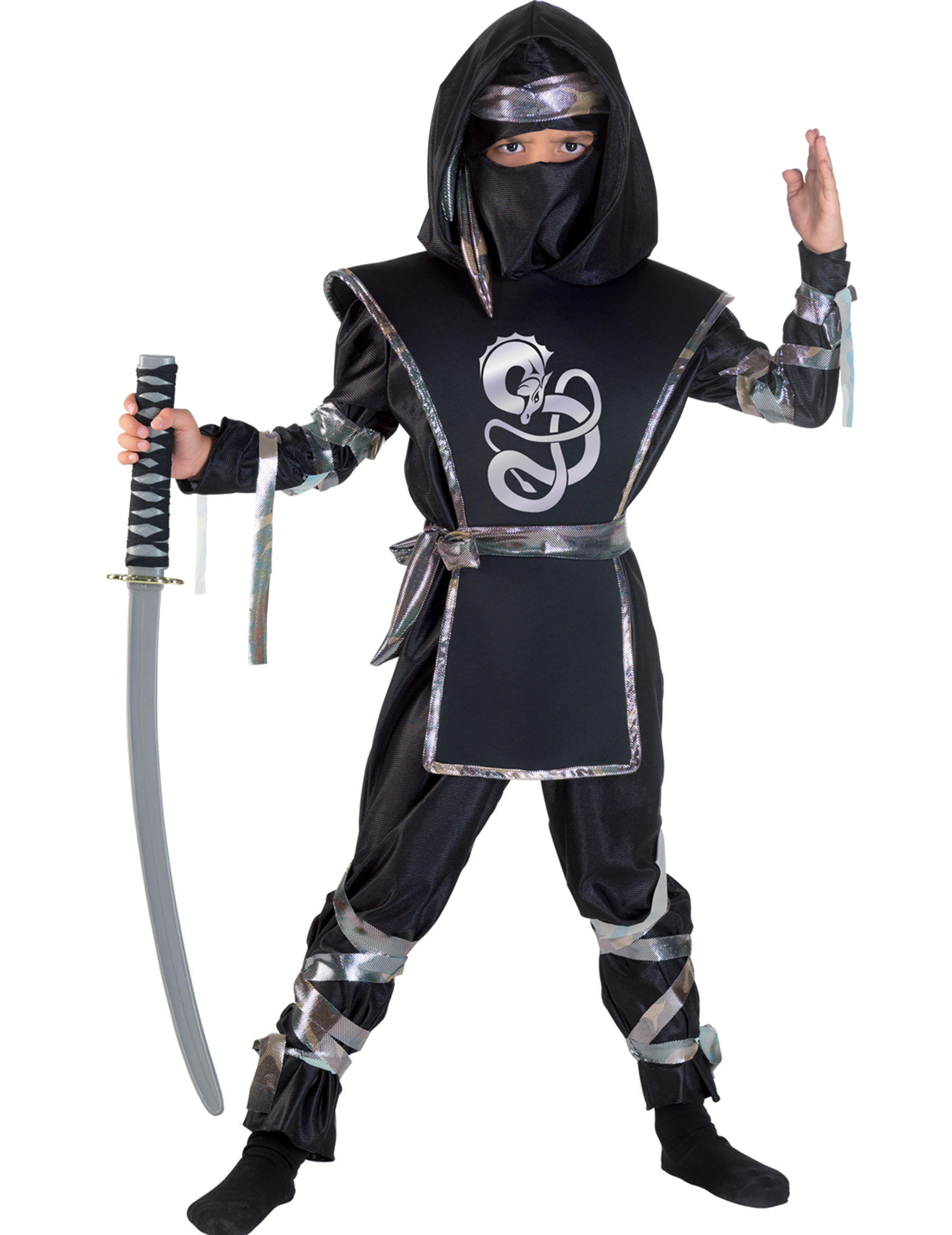 Déguisement dragon ninja noir garçon