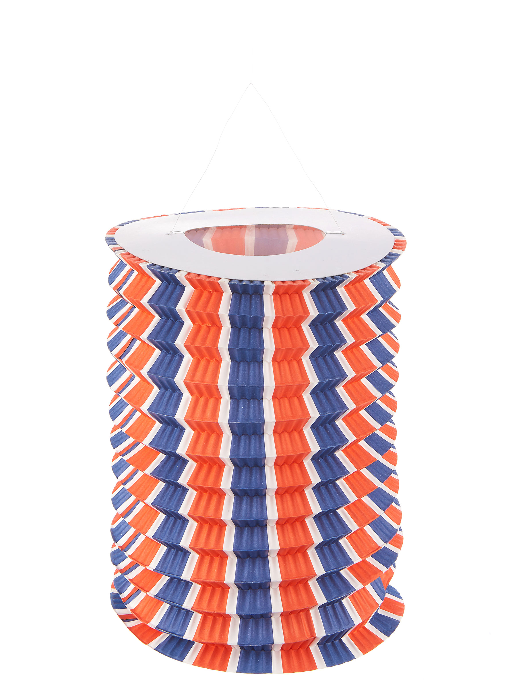 12 Lampions tricolore bleu, blanc et rouge 16 cm