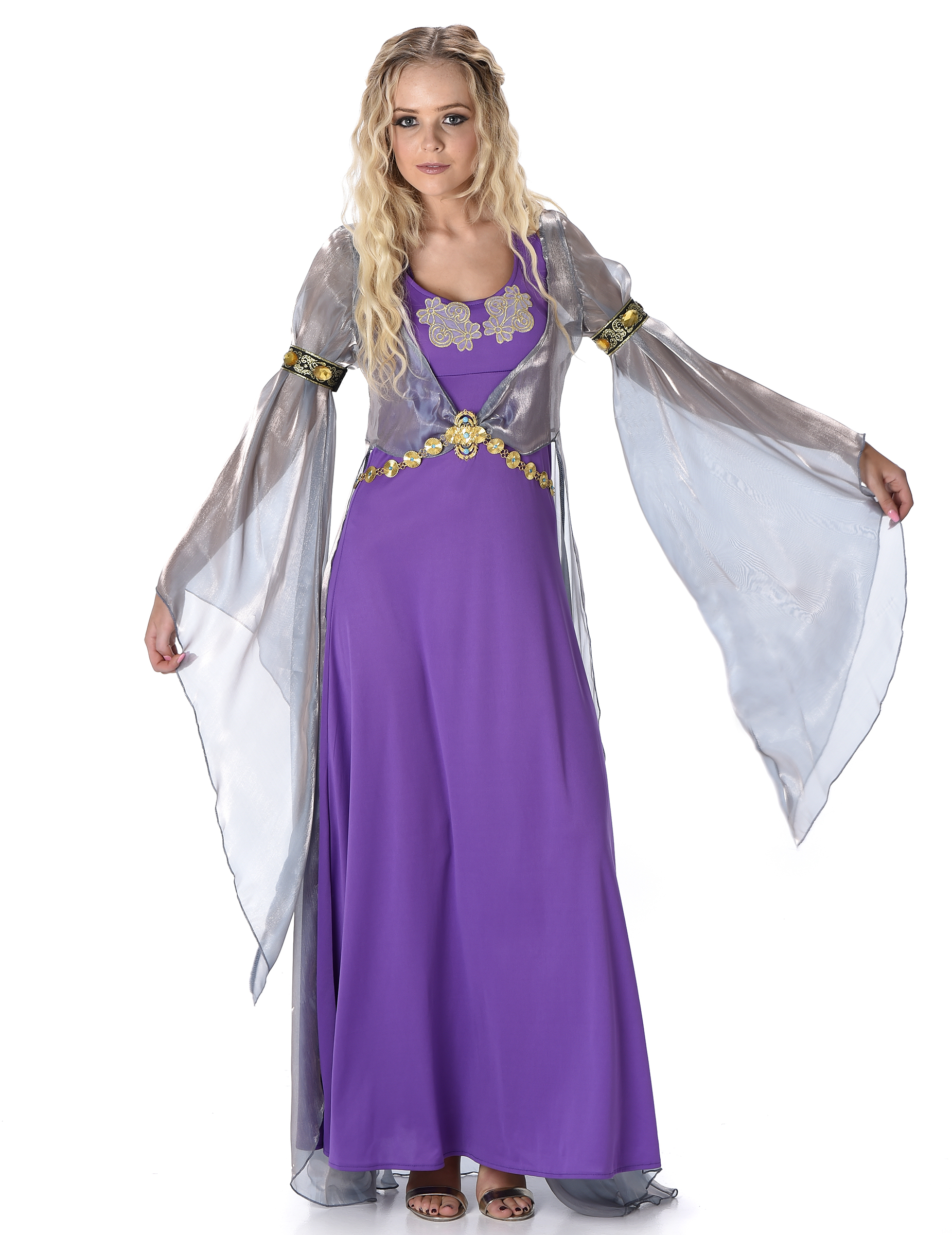 Déguisement princesse médiévale violette femme
