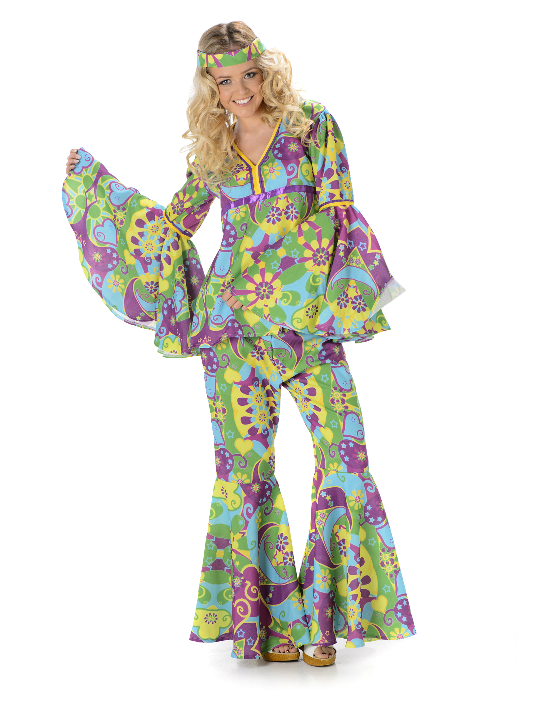 Déguisement hippie fleurs femme