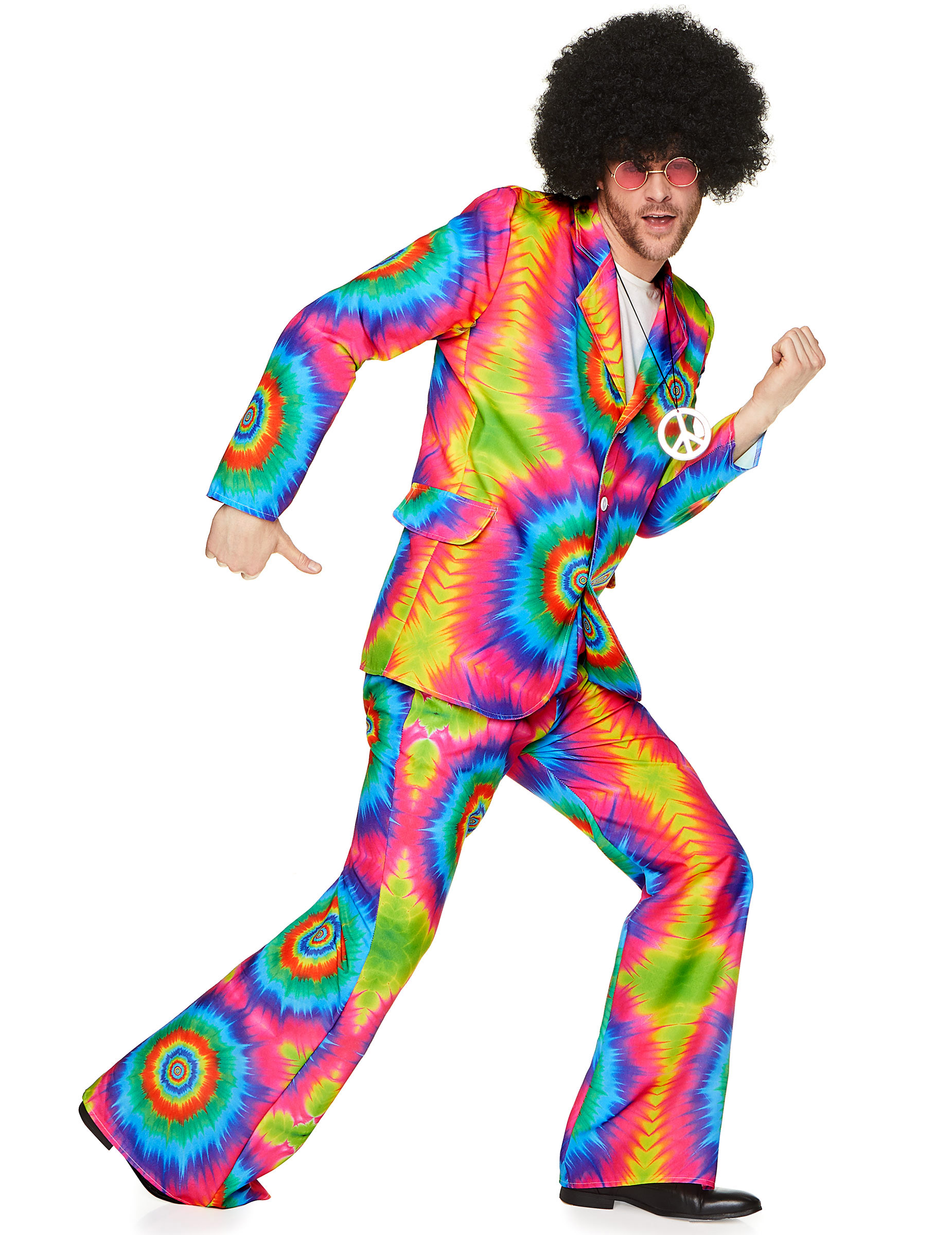 Déguisement hippie psychédélique homme