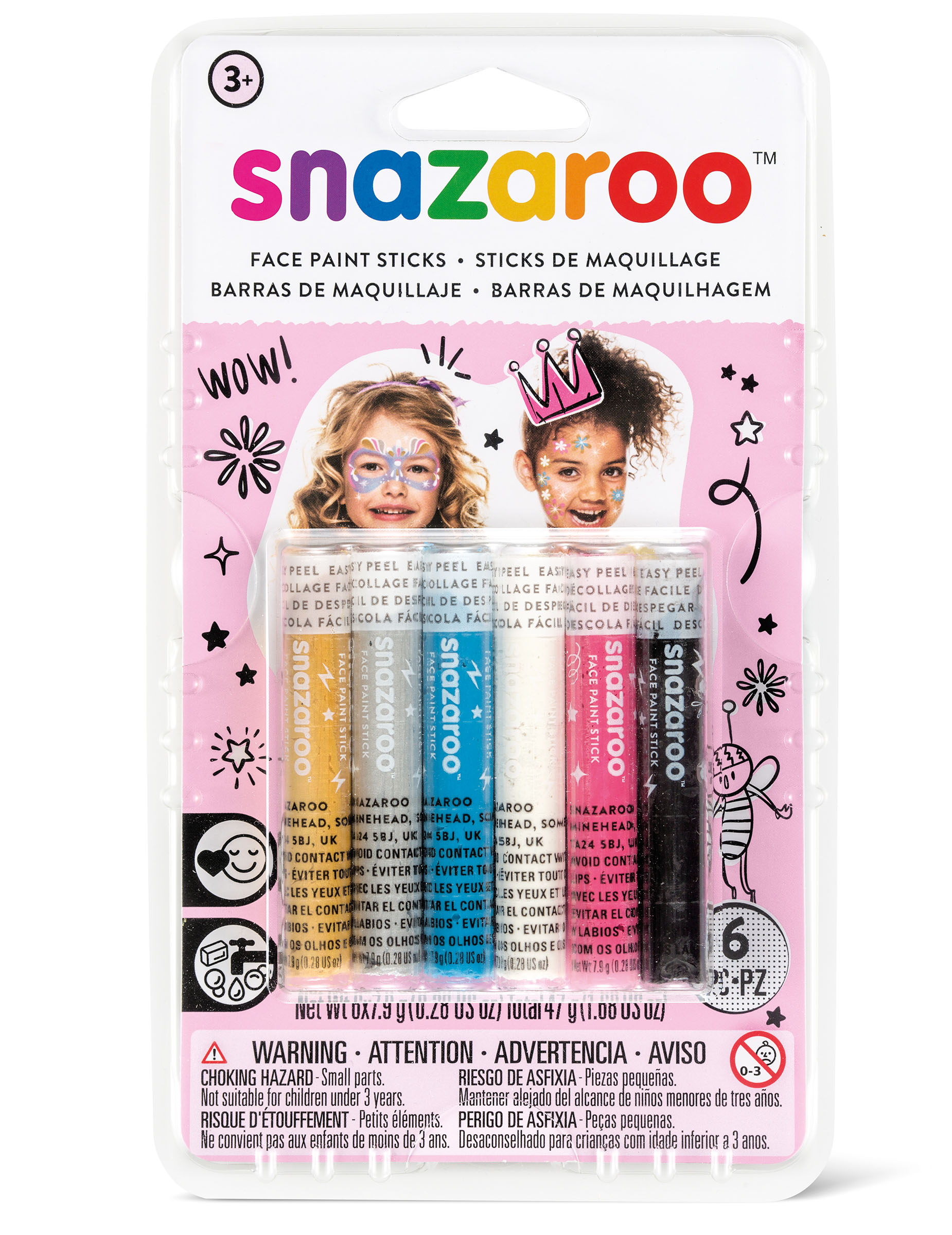 6 Sticks maquillage filles Snazaroo