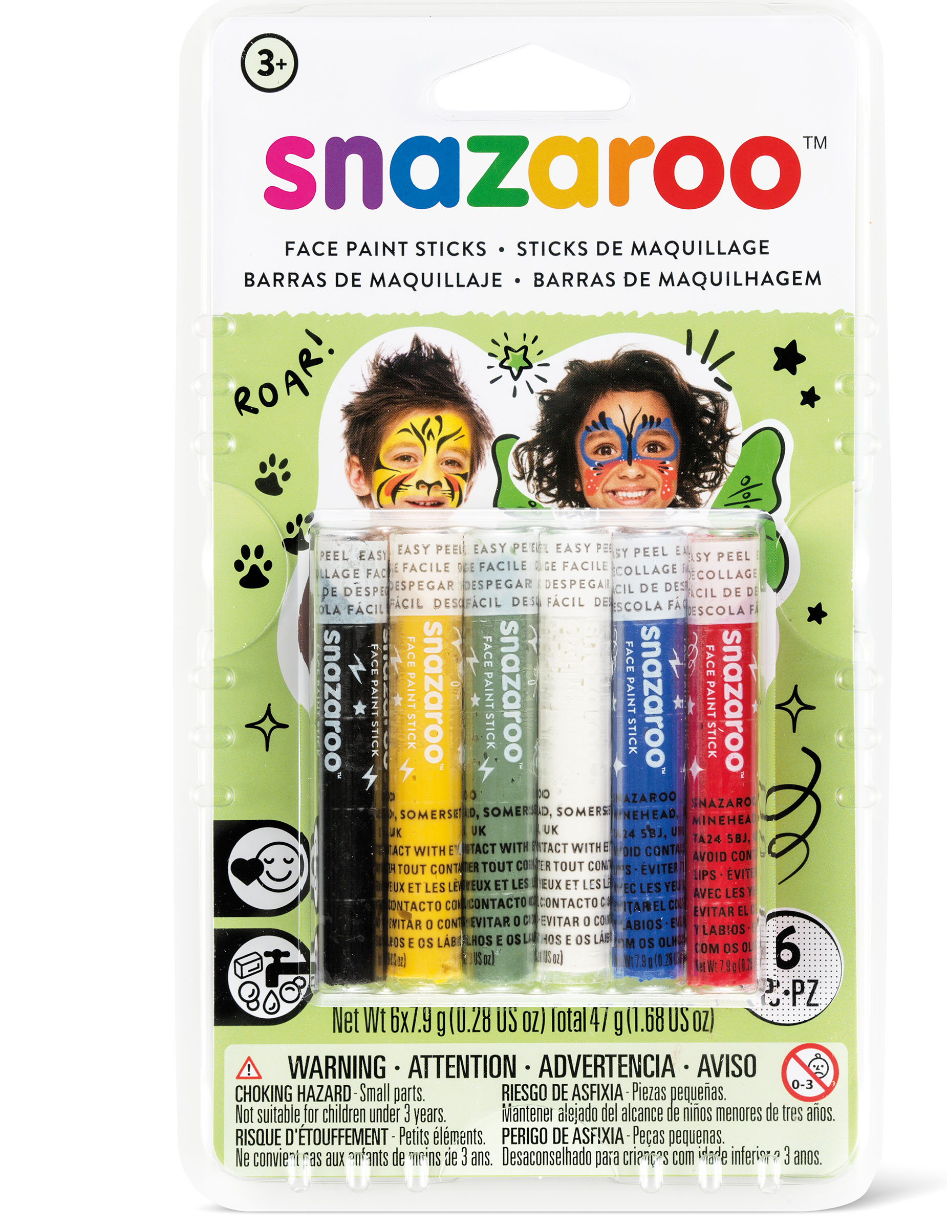 6 Sticks maquillage mixte Snazaroo