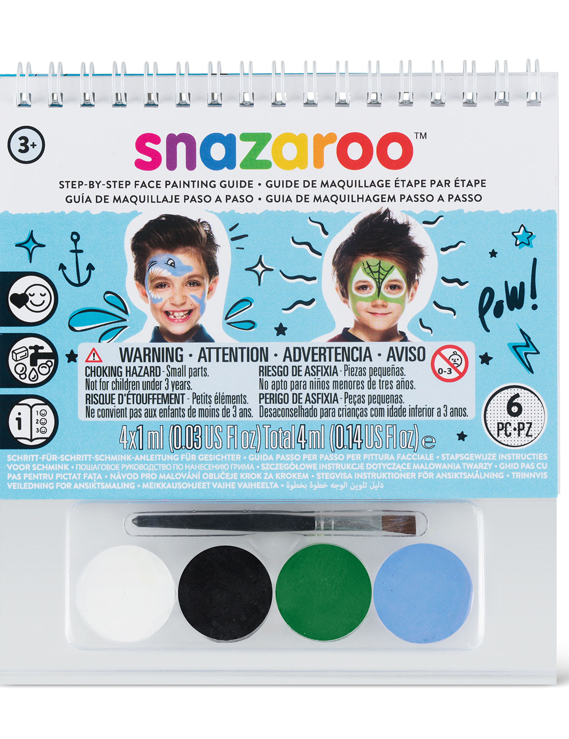 Mini kit maquillage garçon Snazaroo avec livret