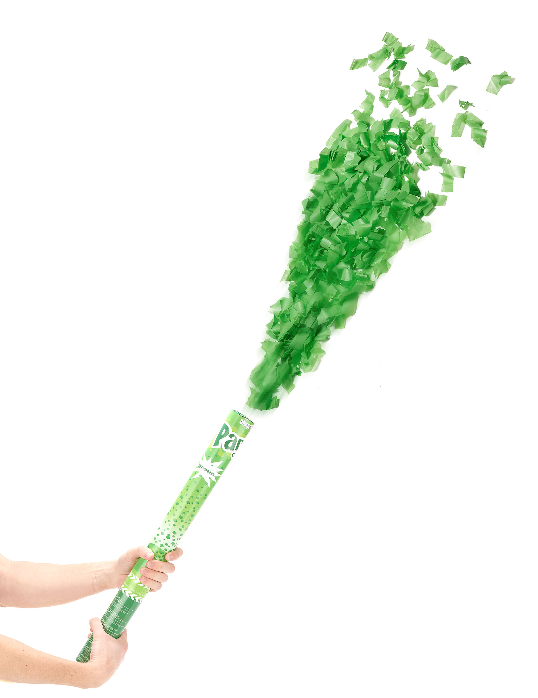 Canon à confettis verts 60 cm