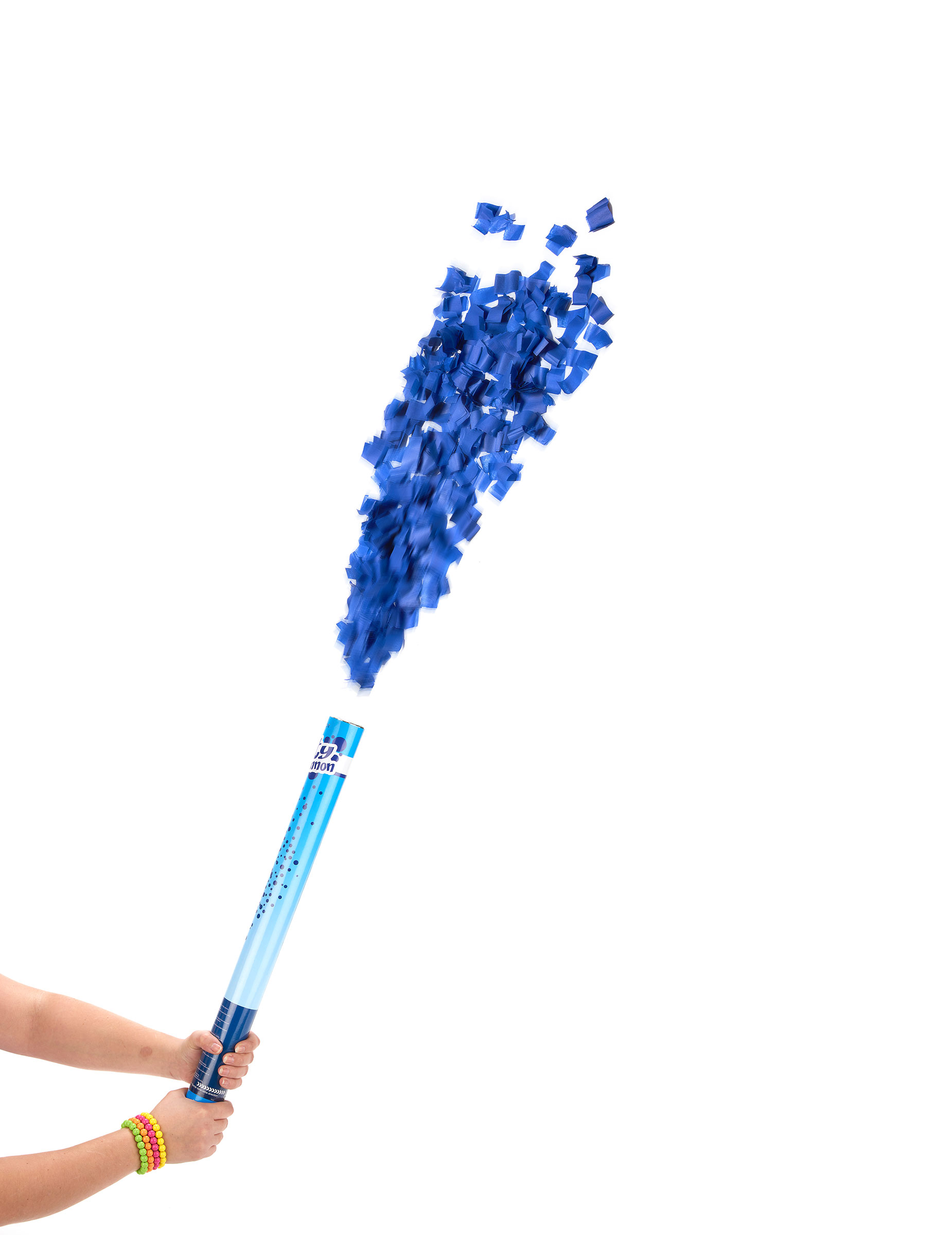 Canon à confettis bleus 60 cm
